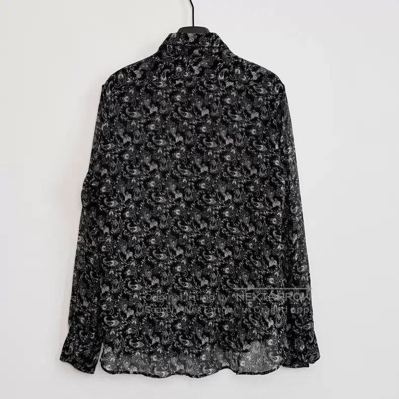 Saint Laurent Paris Saint Laurent Paris size 39 Black and White Wool Paisley Sh Size US S / EU 44-46 / 1 - 3 Thumbnail