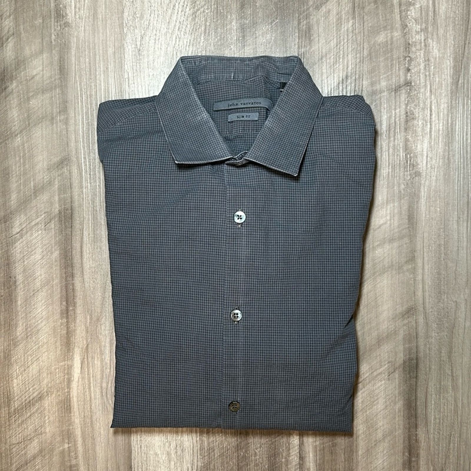 John Varvatos John Varvatos Slim Fit Long Sleeve - 16 34/35 (Large) Size US L / EU 52-54 / 3 - 1 Thumbnail