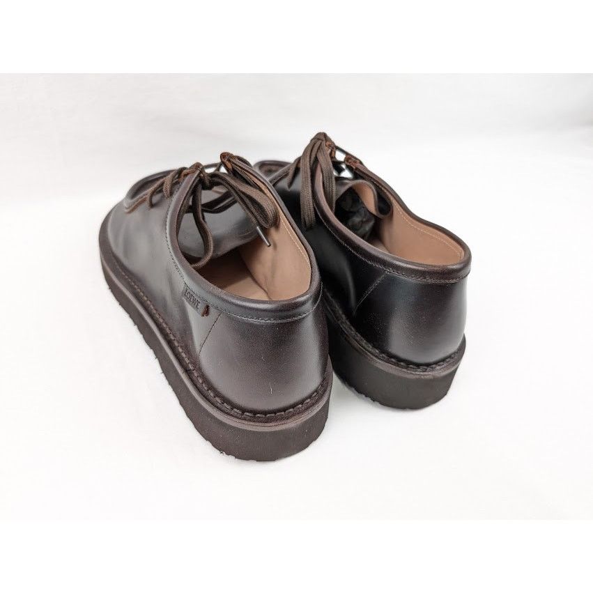 Loewe o1rshd1 Faro Moc-Toe Leather Derby Shoes in Dark Brown Size US 12 / EU 45 - 19 Thumbnail