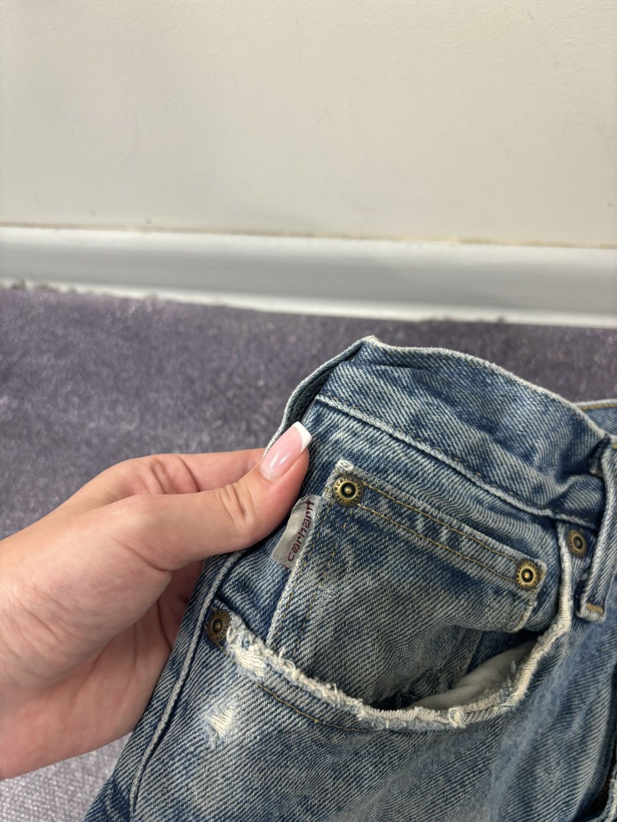 Carhartt Vintage Carhartt Y2K Straight Fit Work Skate Denim Jeans Size US 30 / EU 46 - 16 Thumbnail