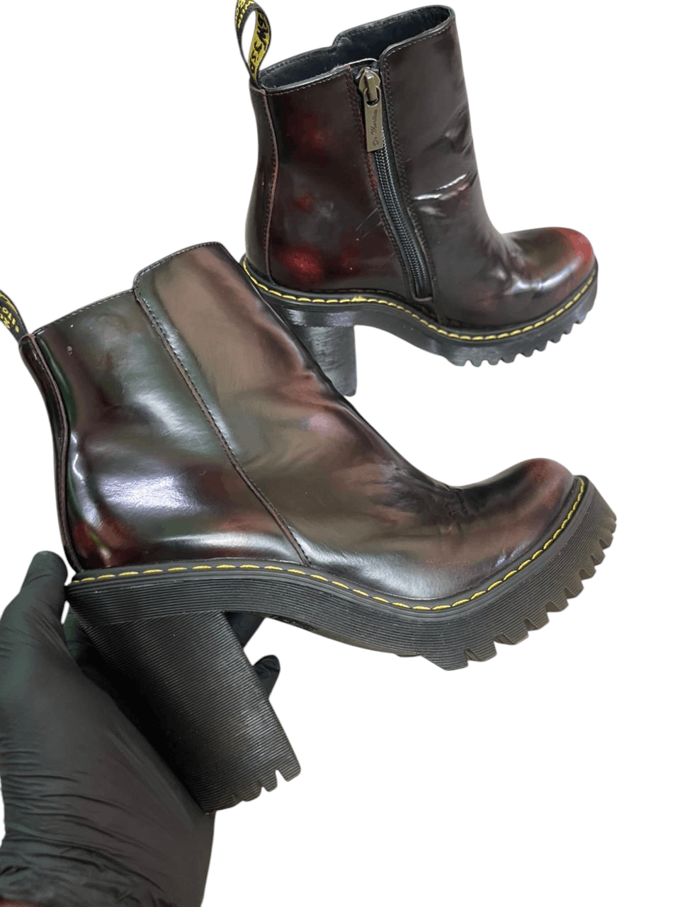 Dr. Martens Dr Martens Magdalena Heels Platform Cherry Red Boots Size US 7.5 / IT 37.5 - 11 Thumbnail