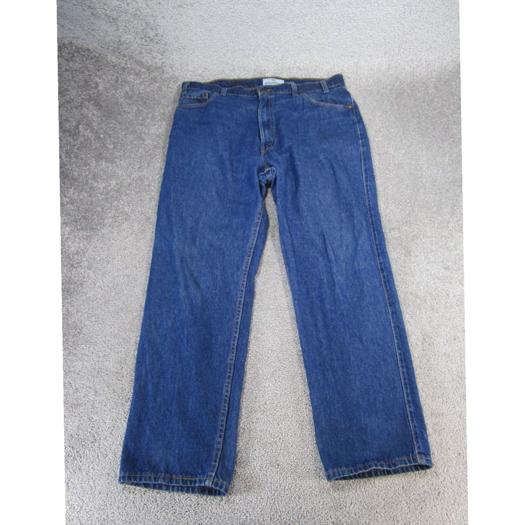 Authentic Dark Wash Relaxed Fit Mens Denim Jeans by Vintage Levis