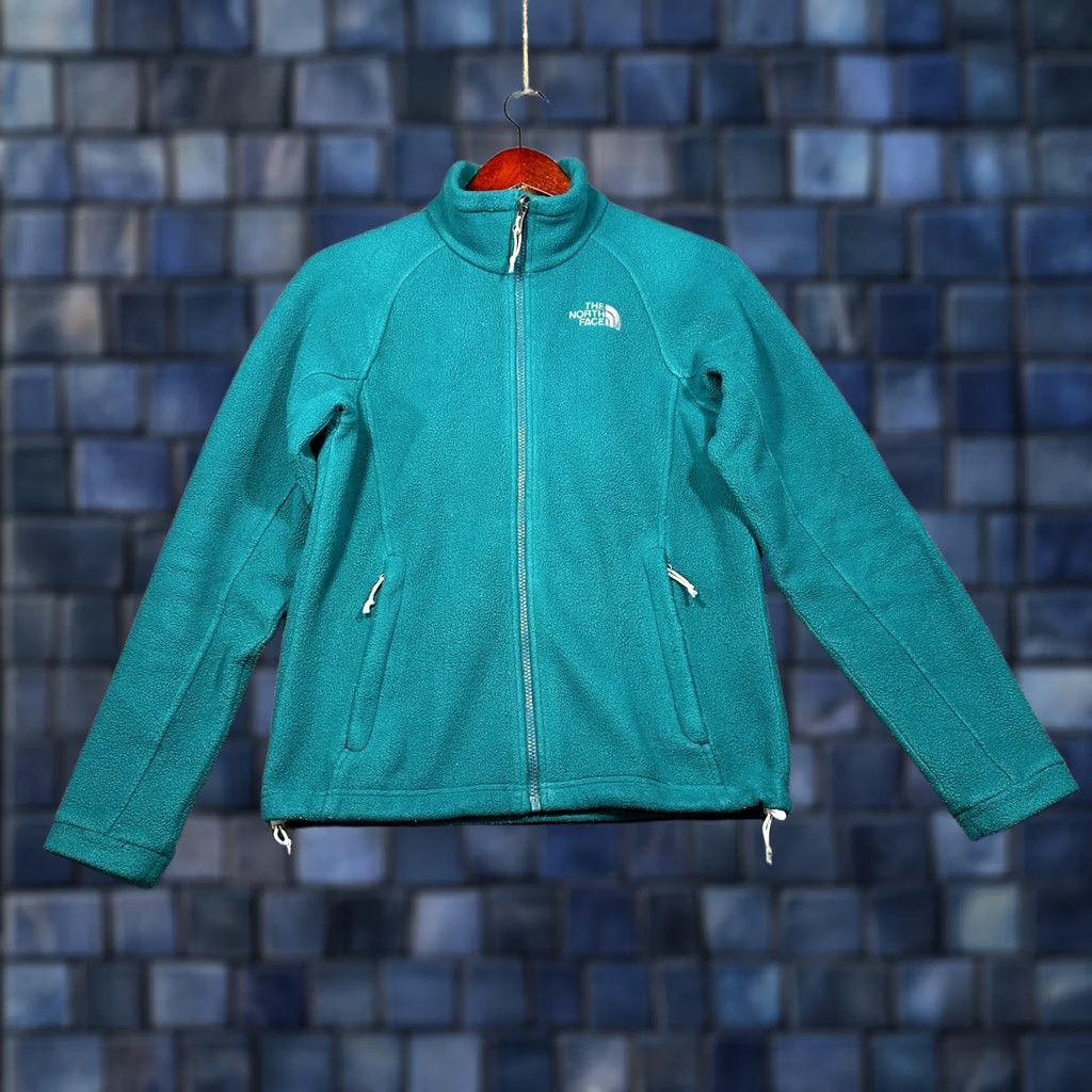 The North Face The North Face Jacket Womens Small Teal Fleece Full Zip Logo Pockets Size S / US 4 / IT 40 - 1 Thumbnail