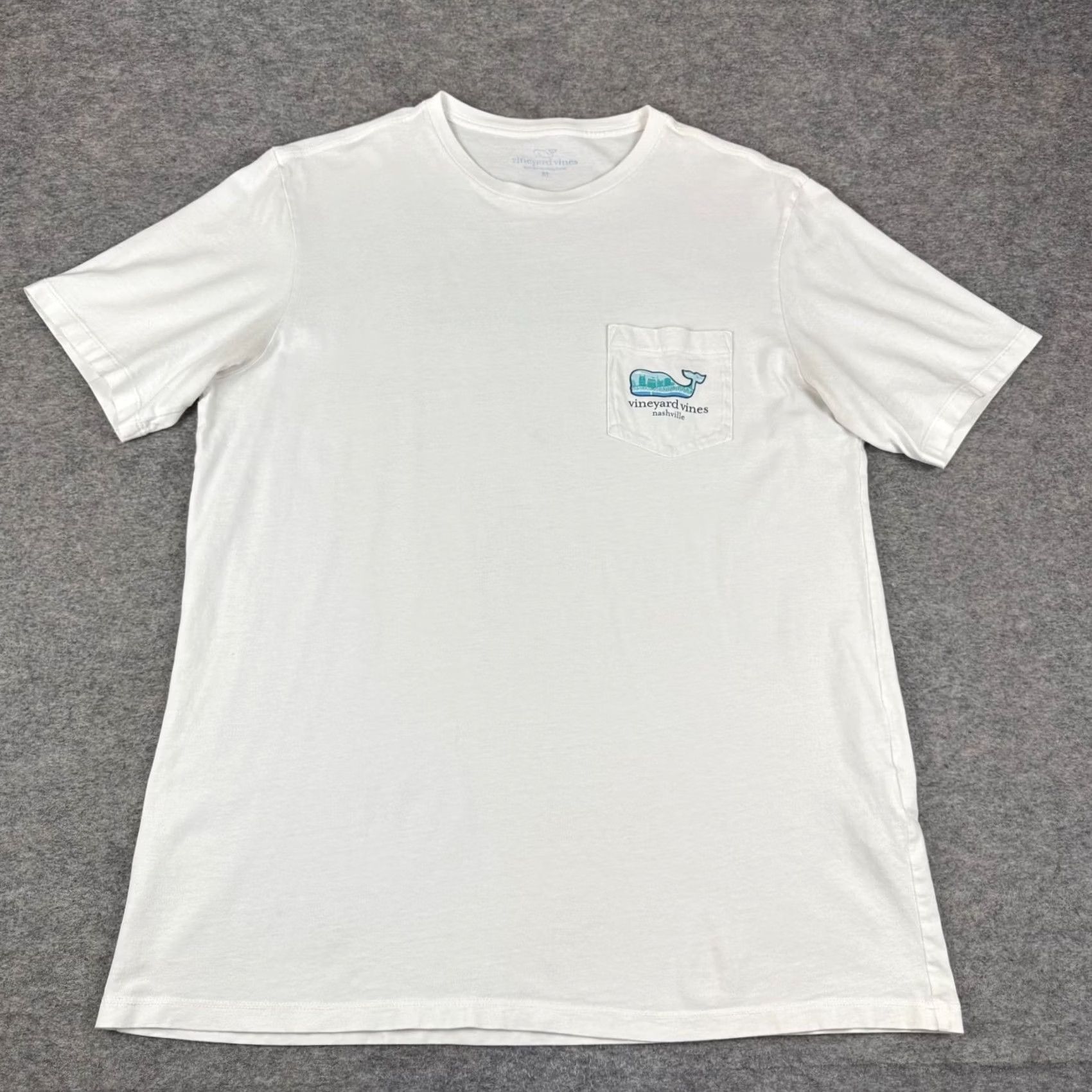 Vineyard Vines Vineyard Vines Nashville TN Whale Pocket Tee T-Shirt White Mens M Size US M / EU 48-50 / 2 - 3 Thumbnail