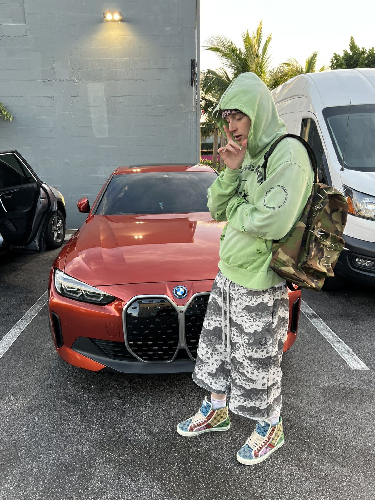 Japanese Brand Catacomb Camo Grey Baggy Sweatpants Size US 36 / EU 52 - 4 Thumbnail