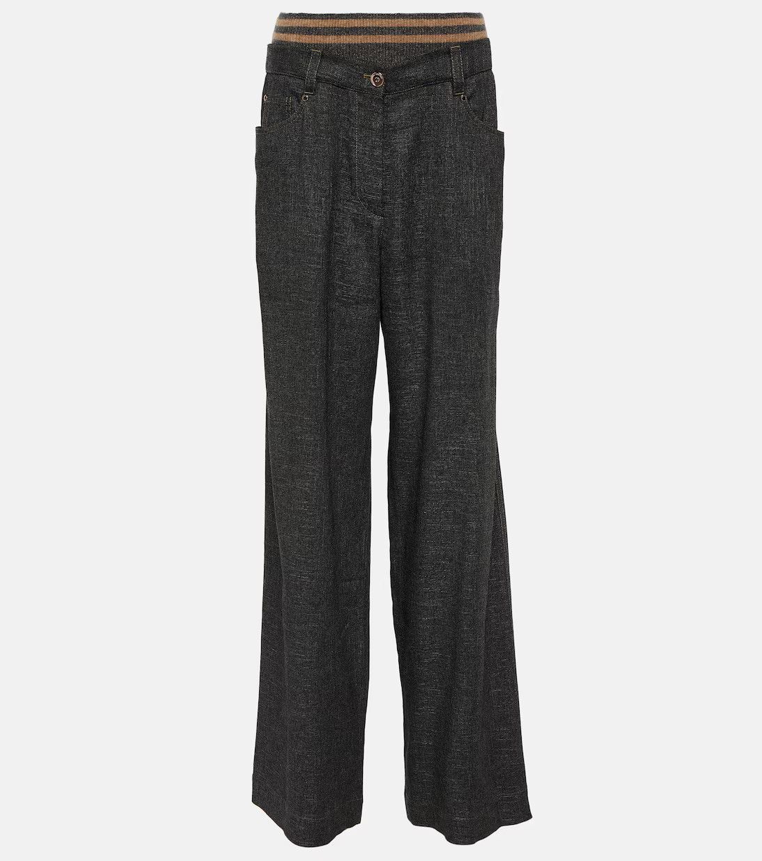 Brunello Cucinelli o1y0725 Casual Pant in Black Size 26" / US 2 / IT 38 - 1 Thumbnail