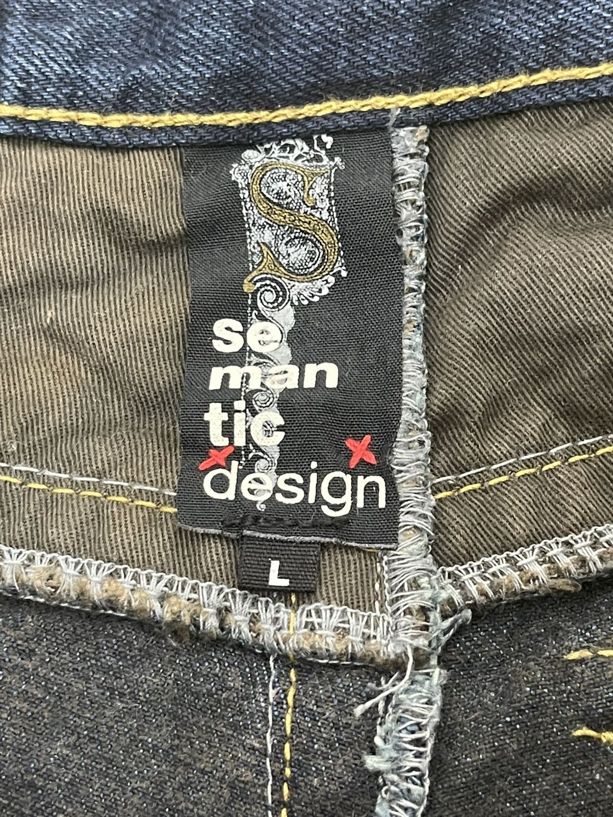 Japanese Brand Flare Jeans Semantic Design Faded Boot Cut 1🟦8 Size US 32 / EU 48 - 19 Thumbnail
