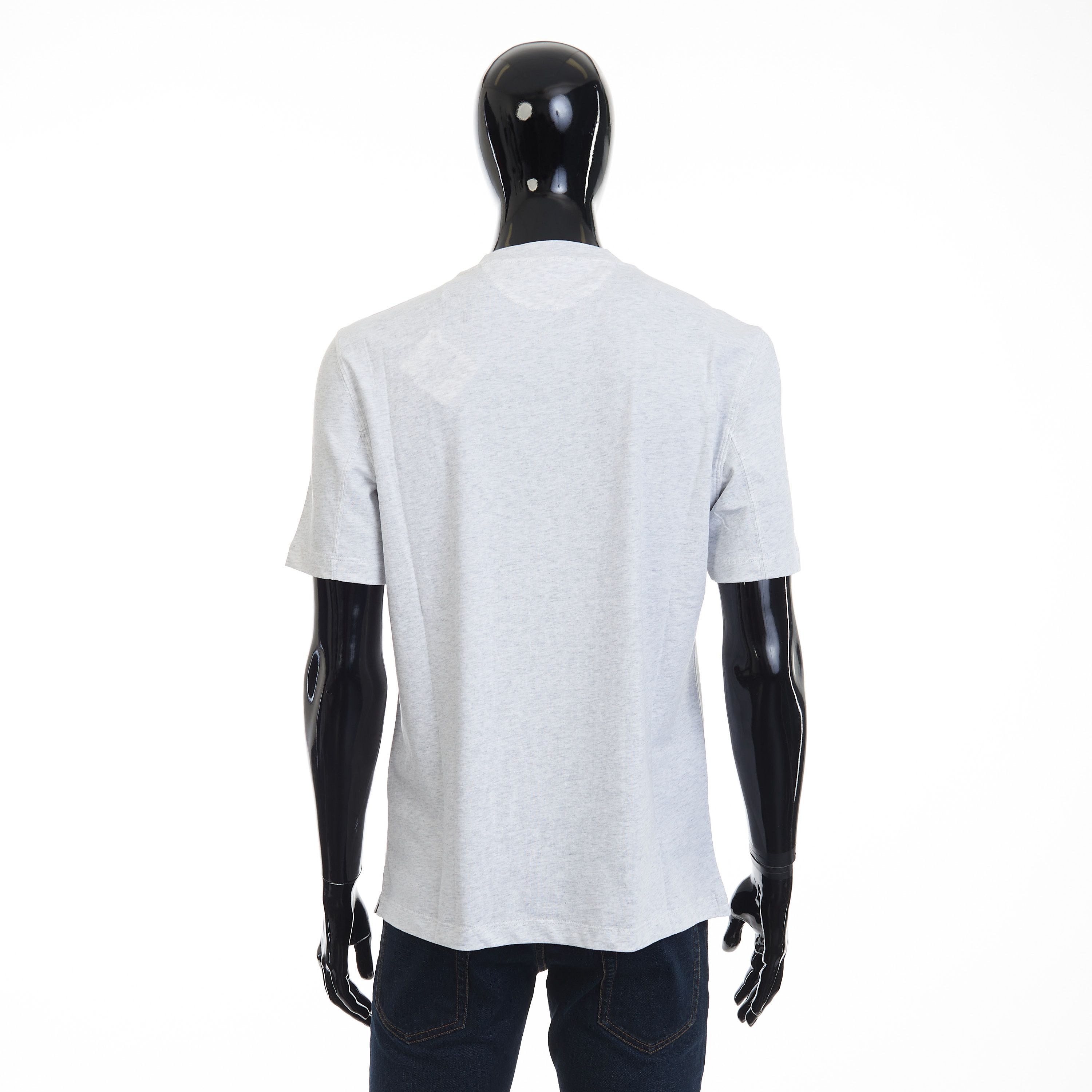 Brunello Cucinelli Light Grey Crew Neck T-shirt - Short-sleeve, Cotton Jersey Size US L / EU 52-54 / 3 - 4 Thumbnail