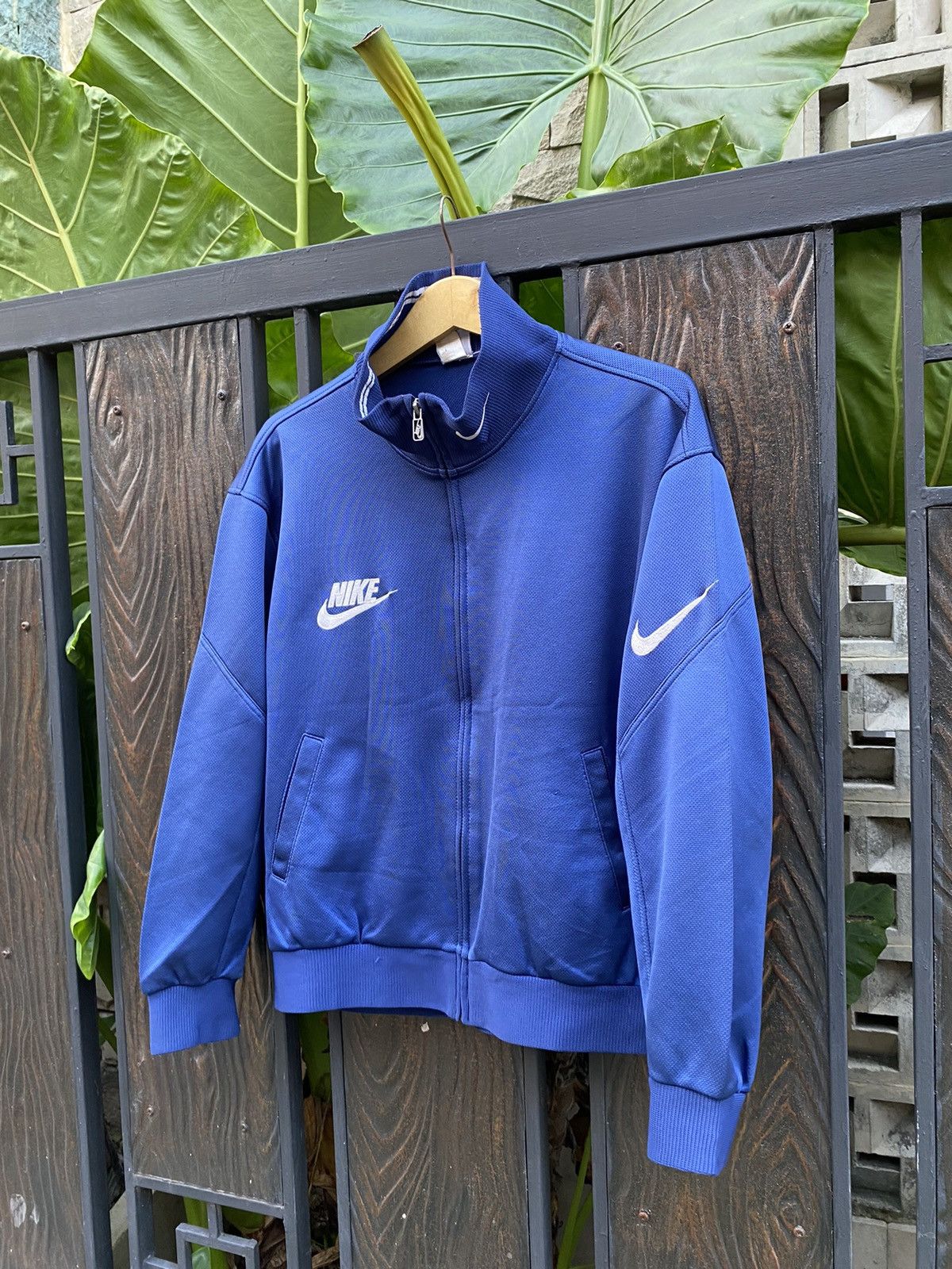 Nike × Vintage 90s Vtg Nike Track Top Jacket Size US M / EU 48-50 / 2 - 2 Thumbnail
