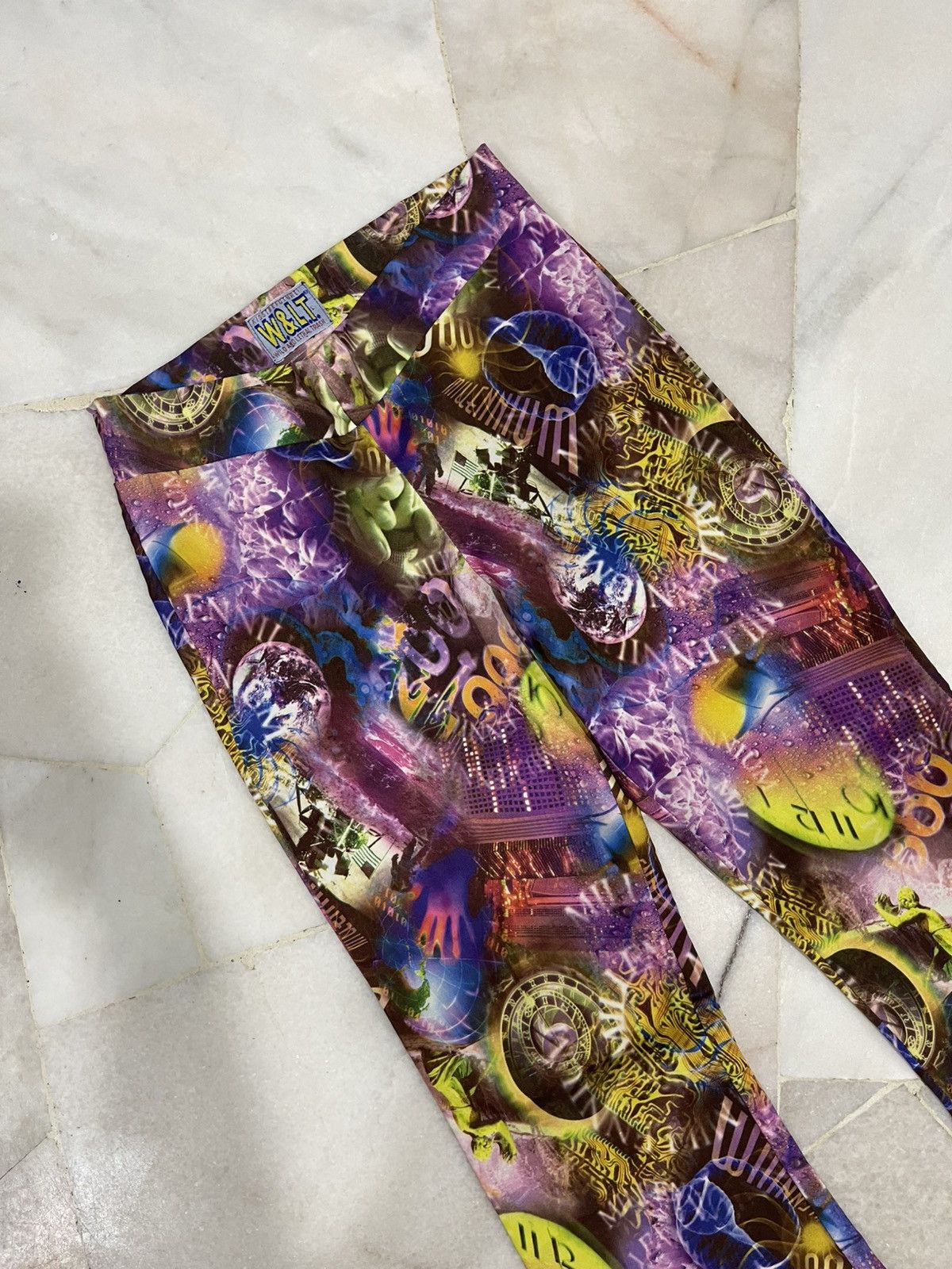 Walter Van Beirendonck 90s W&LT Futur Cyber Flare Pants Size 26" / US 2 / IT 38 - 4 Thumbnail