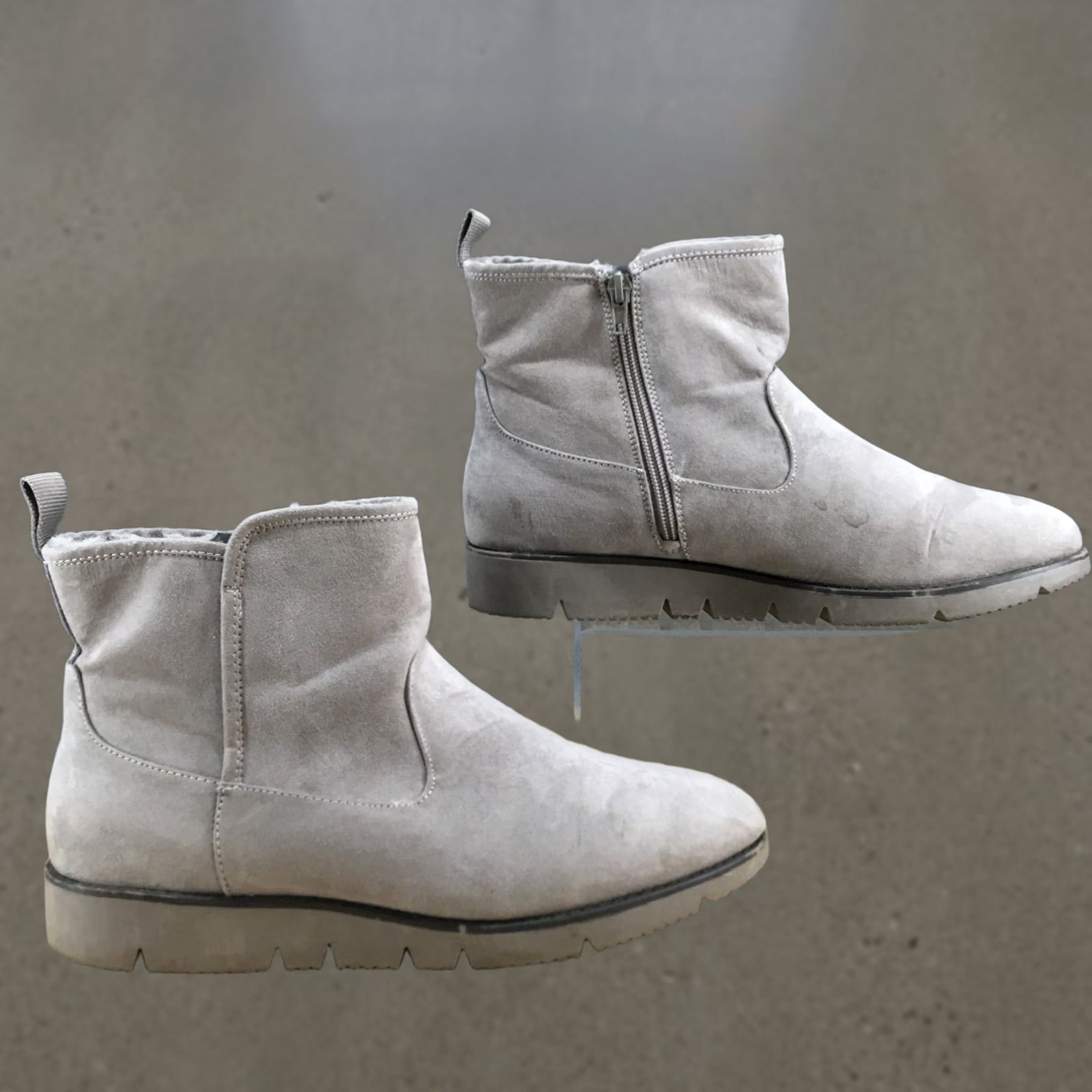 Vintage Kelly & Katie Boots Womens 11 Bashia Bootie Gray Fur Lined Casual Ankle Top Shoes Boots Women M Gray Fur Lined Casual Ankle Bootie Size L / US 10 / IT 46 - 1 Thumbnail