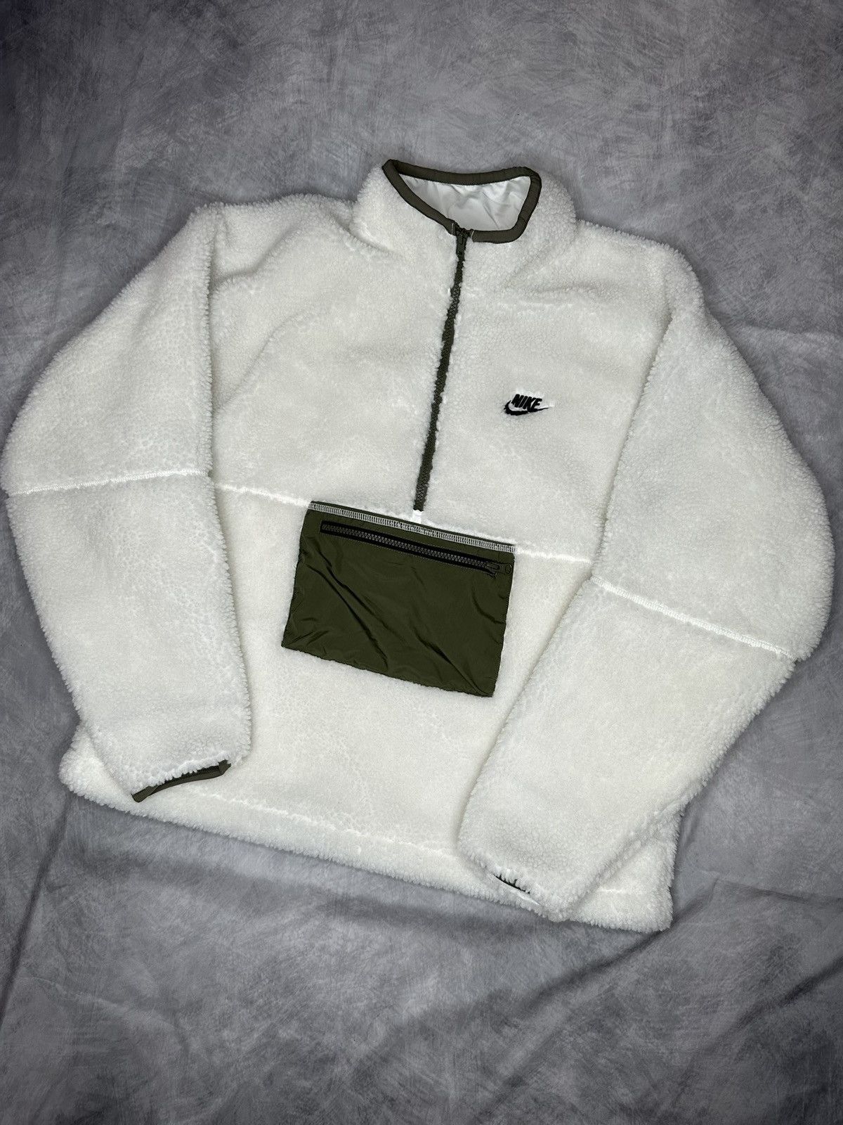 Nike NIKE Men's Fleece Anorak Jacket puffer Size US M / EU 48-50 / 2 - 2 Thumbnail