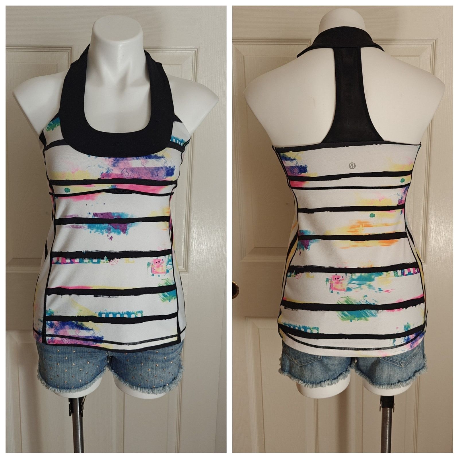 Lululemon Lululemon Scoop Neck Tie Dye Striped Tank sz 8 Size M / US 6-8 / IT 42-44 - 1 Thumbnail