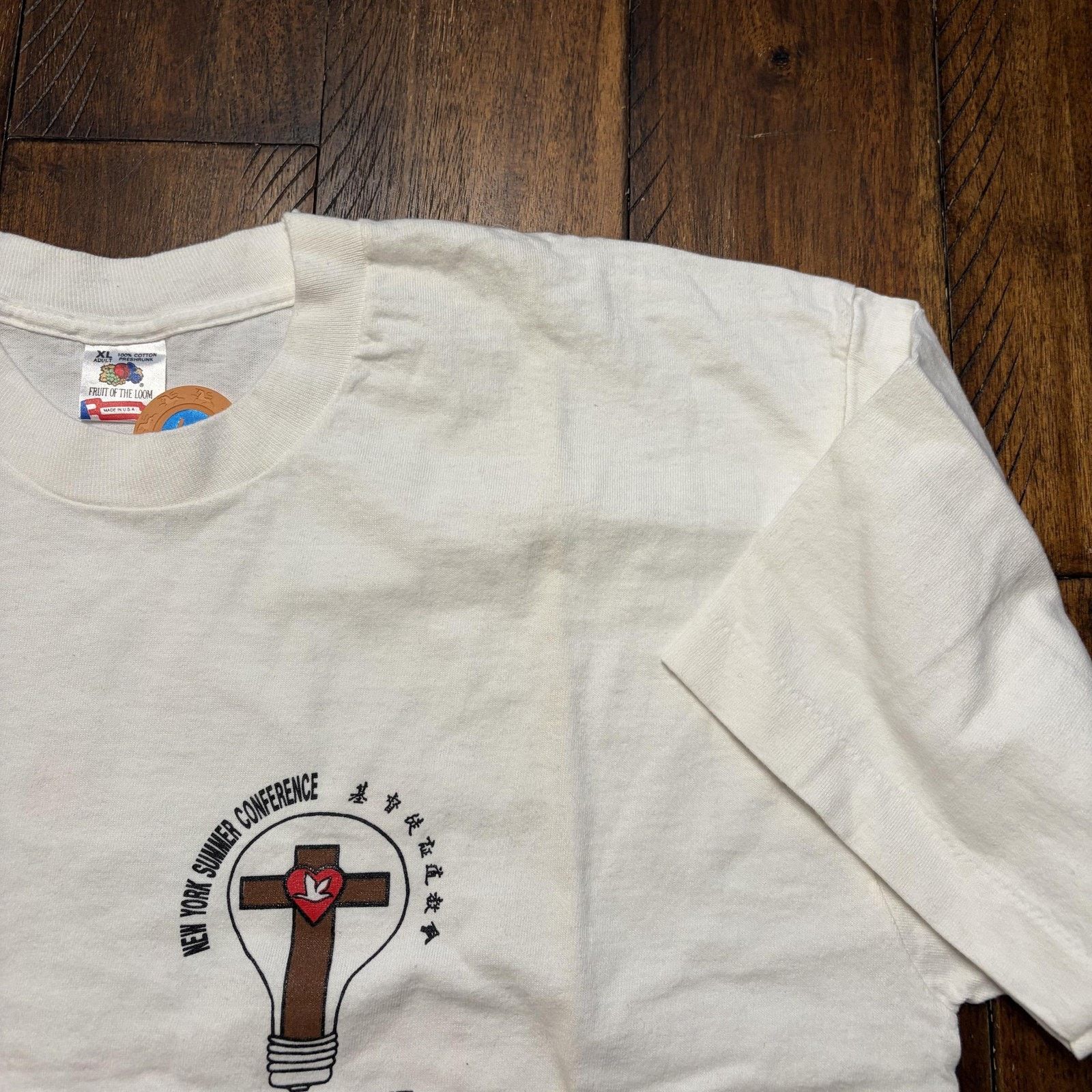 Fruit Of The Loom Vtg Fruit Of The Loom Shirt XL God Can't Do What Christian Size US XL / EU 56 / 4 - 7 Thumbnail