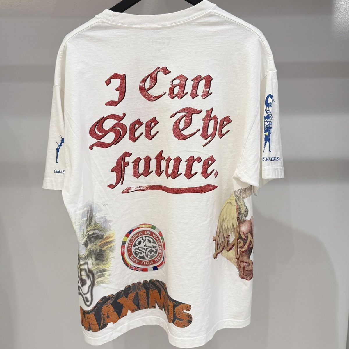 Travis Scott Travis Scott Utopia Circus Maximus Euro Tour Tee White Size US XL / EU 56 / 4 - 2 Thumbnail