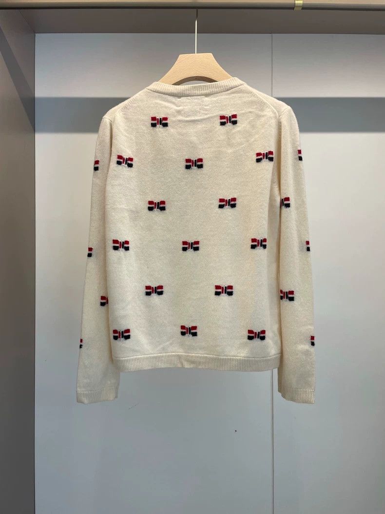 Thom Browne Thom Browne White American cashmere sweater Size US S / EU 44-46 / 1 - 2 Thumbnail