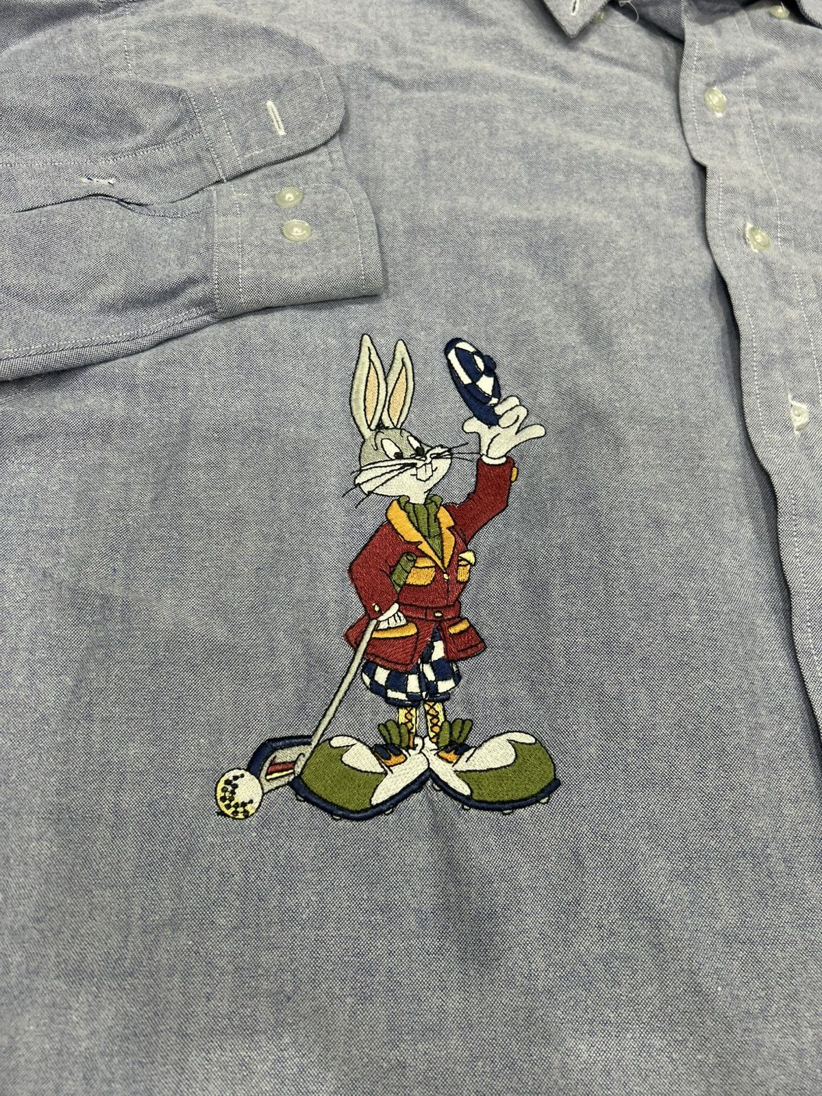 Acme Clothing Looney Tunes Warner Bros bugs Bunny Golf taz button shirt Size US L / EU 52-54 / 3 - 2 Thumbnail
