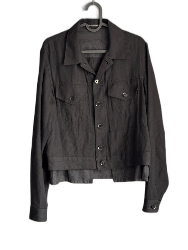 Yohji Yamamoto yohji yamamoto pour homme black cropped jacket Size US M / EU 48-50 / 2 - 1 Thumbnail