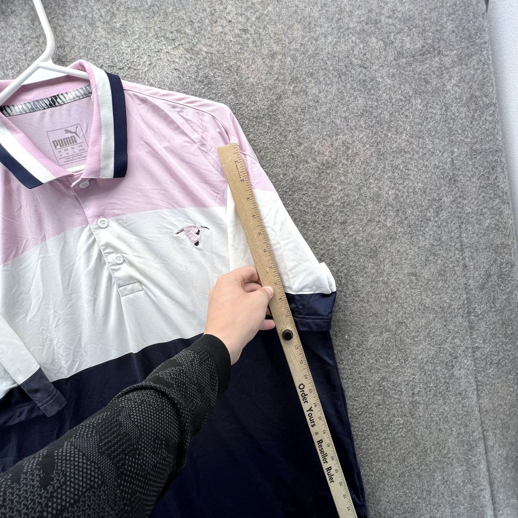 Puma Puma Polo Shirt Mens Medium Colorblock Pink White Navy Golf Performance Casual Size US M / EU 48-50 / 2 - 3 Thumbnail