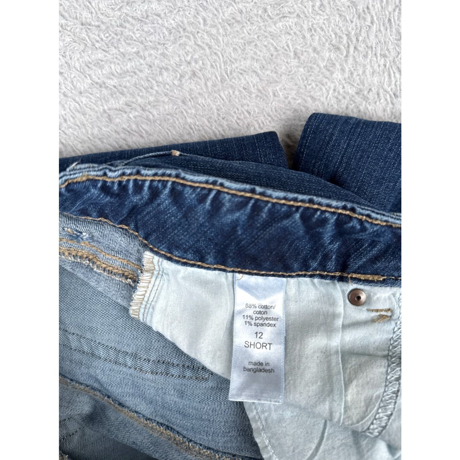 Vintage Maurices Blue Denim Jeans Bootcut Mid Rise 31x29 Womens Cotton Blend 12 Regular Zip Pockets Size 34" / US 12 / IT 48 - 7 Thumbnail