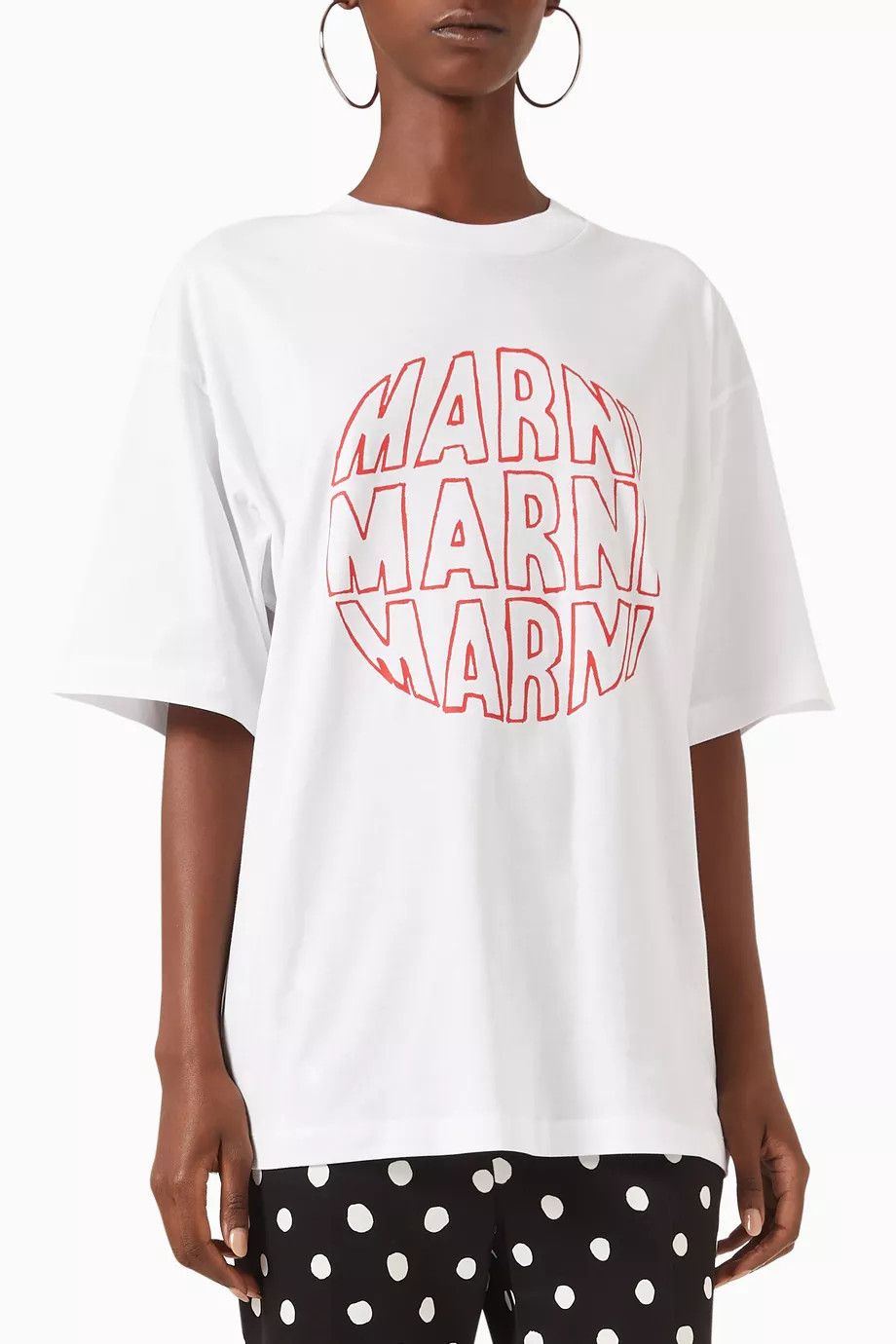 o1y1125 Short Sleeves T-Shirt in White/Red