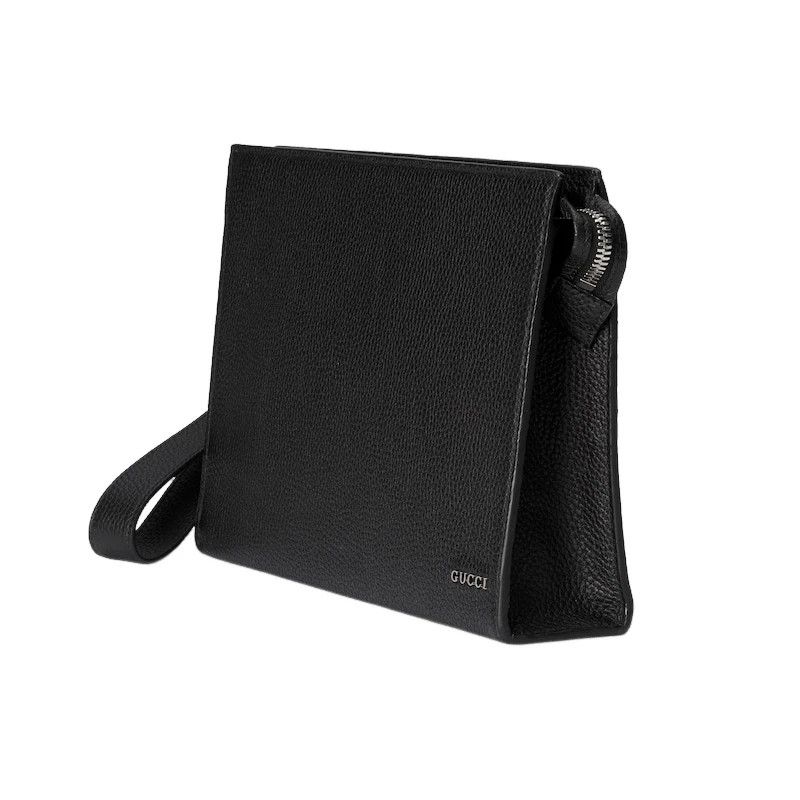 Gucci GUCCI $1250 Small Black Leather Pouch New & Authentic Size ONE SIZE - 2 Thumbnail