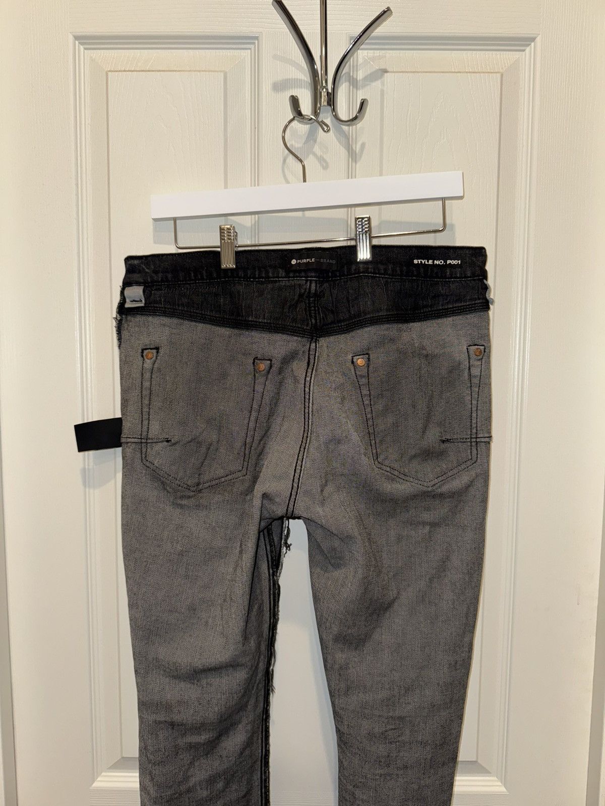 Purple Brand Purple Jeans - Black Heavy Repair Plaid Patch 31 Size US 31 - 15 Thumbnail
