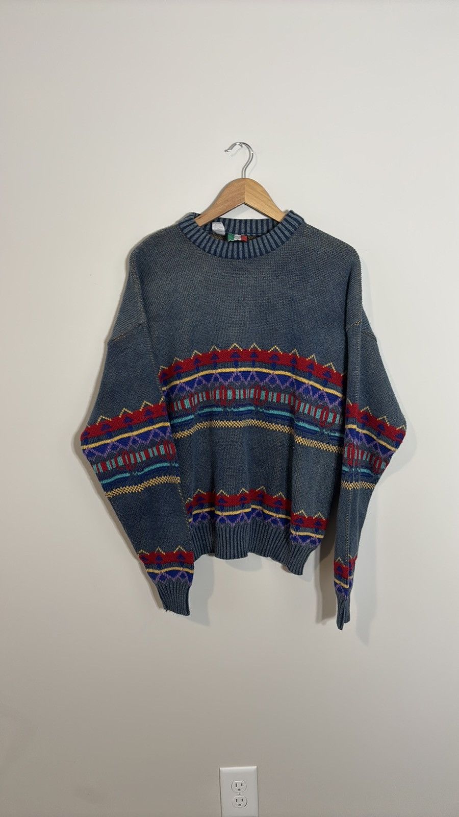 Vintage Vintage Italian Knit Sweater Size US L / EU 52-54 / 3 - 1 Thumbnail
