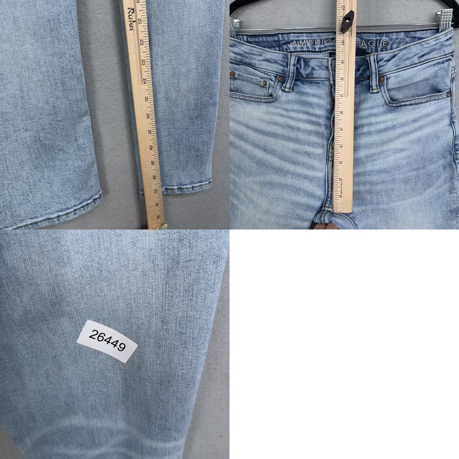 American Eagle Outfitters American Eagle Outfitters Jeans Mens Slim Straight Airflex+ Light Wash Denim Stretch 30x34 Blue Cotton Polyester Regular Zip Five Pocket Size US 30 / EU 46 - 9 Thumbnail