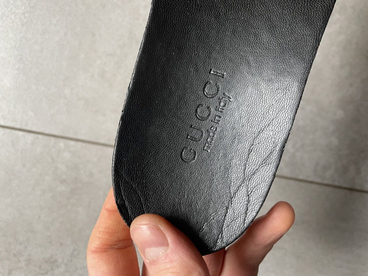 Gucci GUCCI BLACK LEATHER WEB HIGHTOPS Size US 9 / EU 42 - 7 Thumbnail