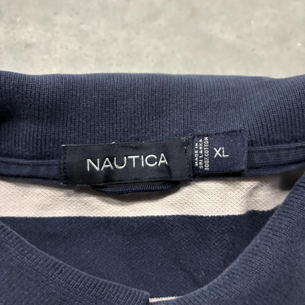 Japanese Brand × Vintage Crazy Vintage Y2K/2000s Navy & Light Pink Striped Streetwear Polo Shirt! Size US XL / EU 56 / 4 - 7 Thumbnail