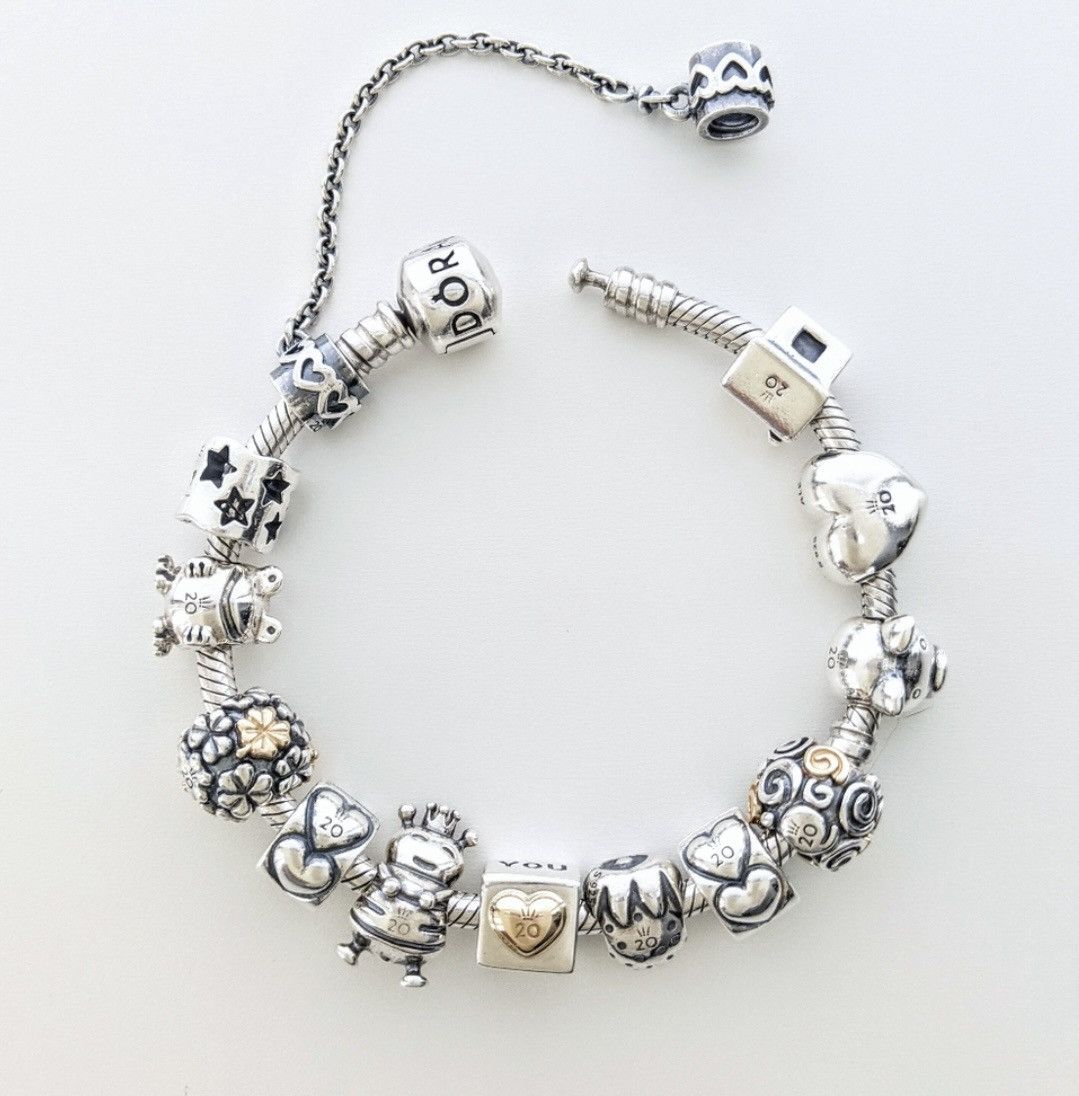 image of Pandora 2020 Anniversary Limited Edition Charms in Silver, Women's