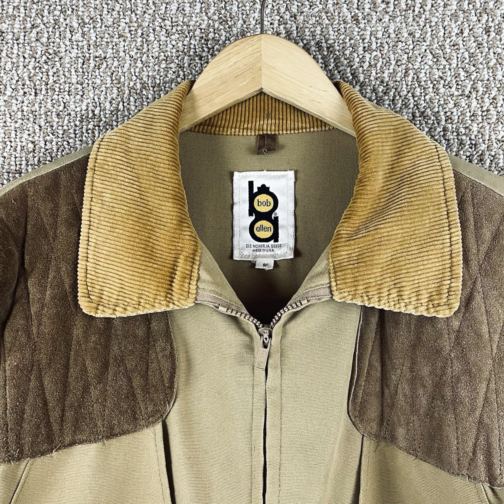 Vintage VINTAGE Bob Allen Jacket Medium Hunting Corduroy Padded Bomber Reversible Zip Beige Men M Size US M / EU 48-50 / 2 - 3 Thumbnail