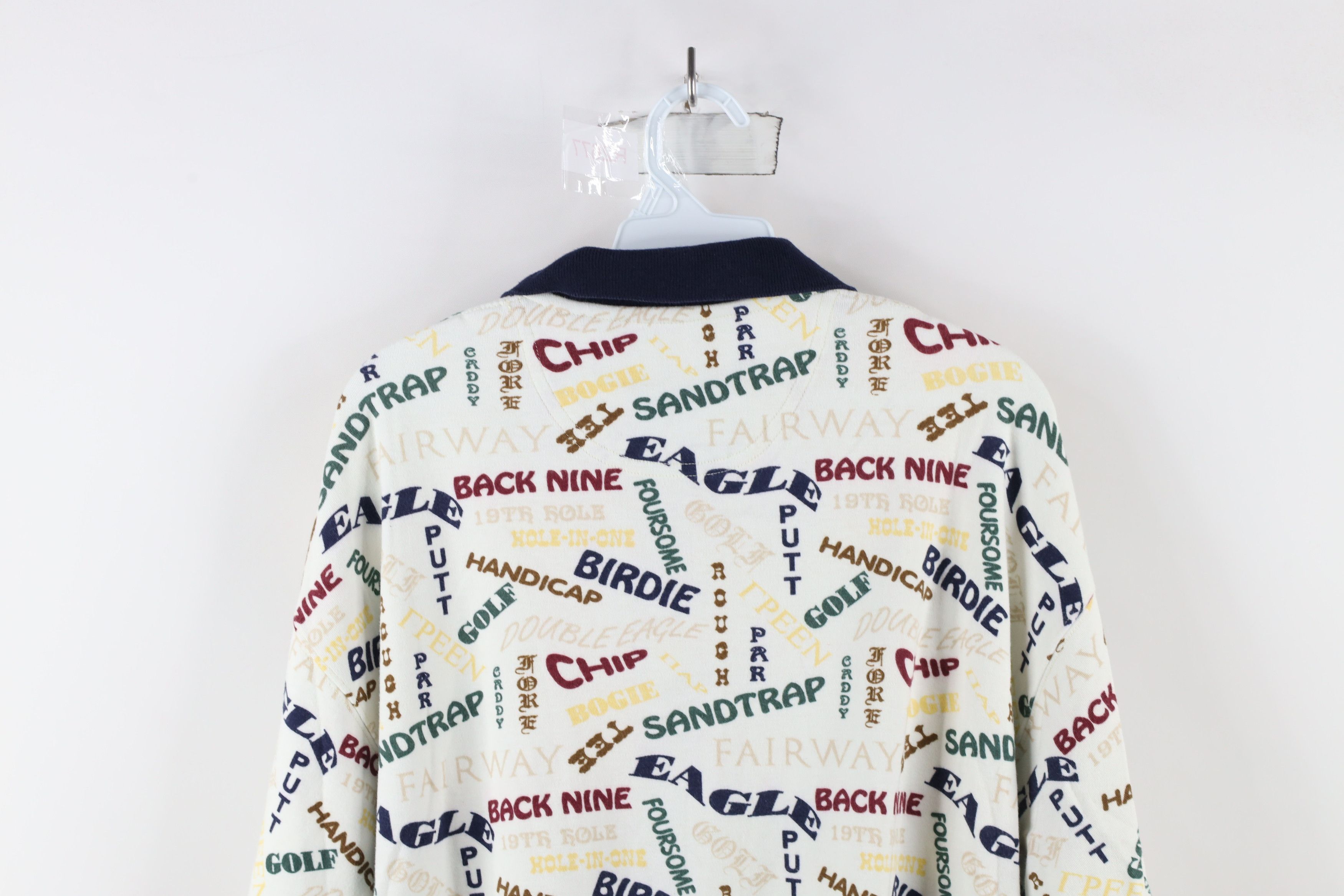 Vintage Vintage 90s Streetwear Over Print Collared Polo Shirt Cotton Size US XL / EU 56 / 4 - 13 Thumbnail