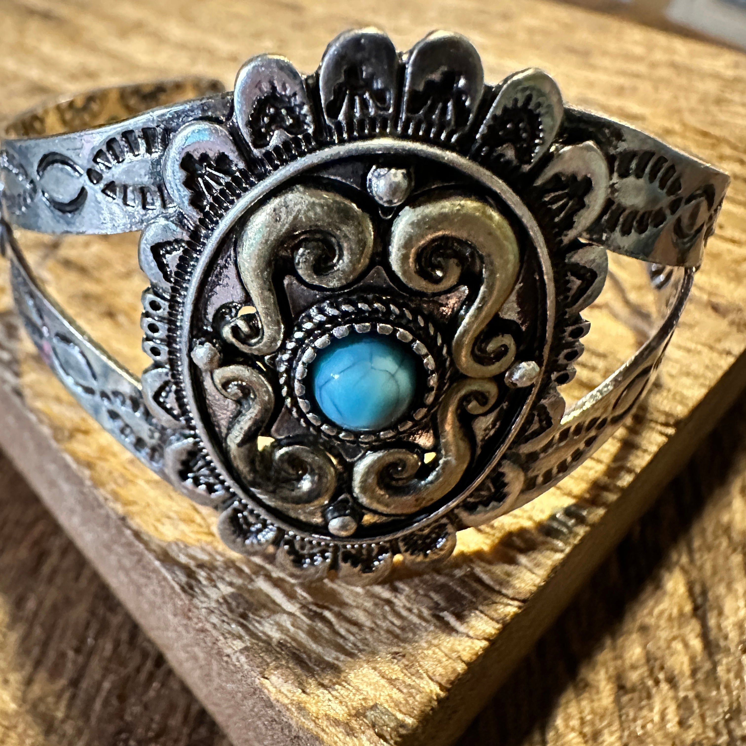 Other Vintage Southwestern Turquoise Cuff Bracelet for Boho Chic C Size ONE SIZE - 9 Thumbnail