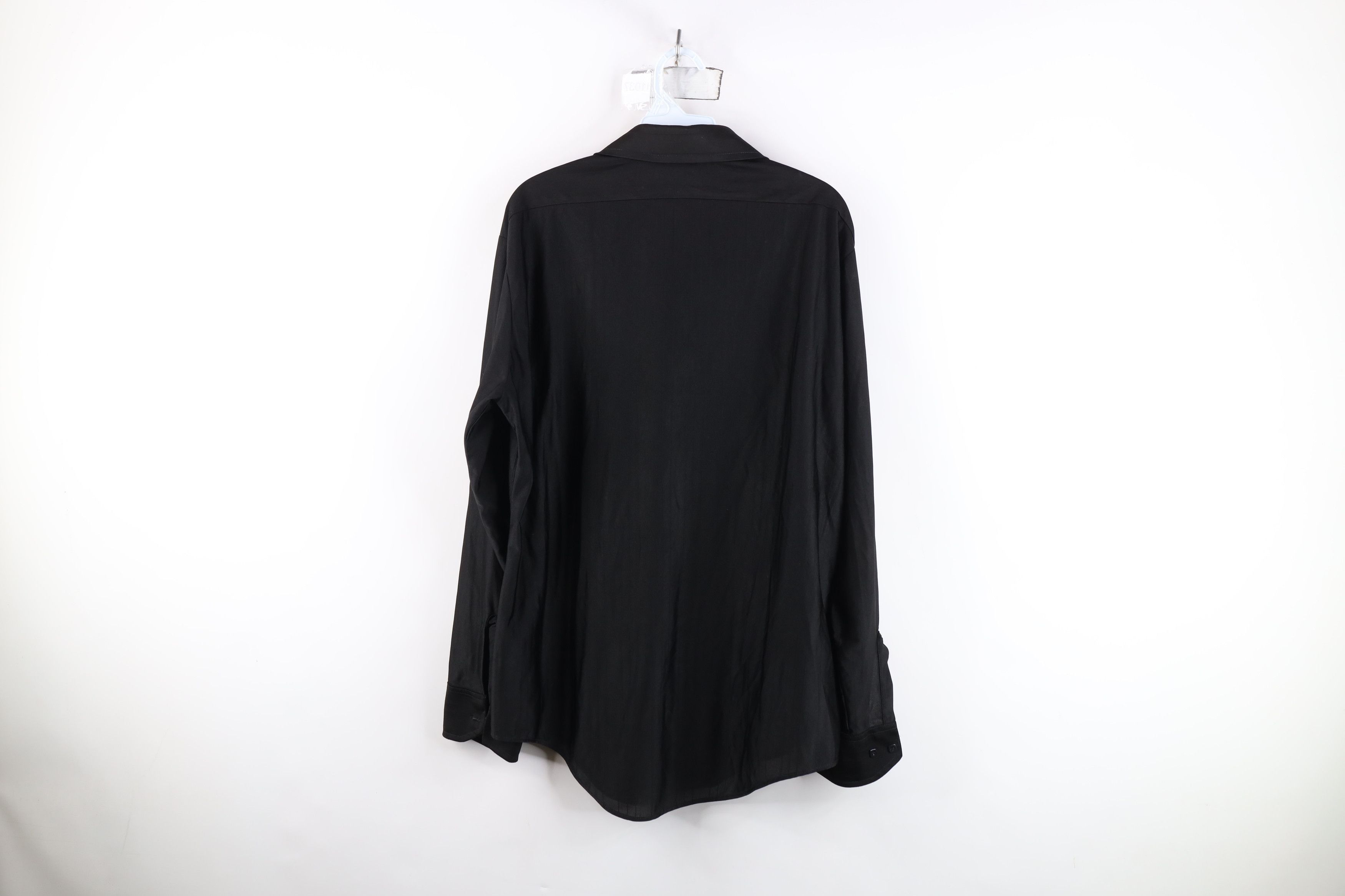 Vintage Vintage 70s Streetwear Knit Collared Button Shirt Black USA Size US M / EU 48-50 / 2 - 12 Thumbnail