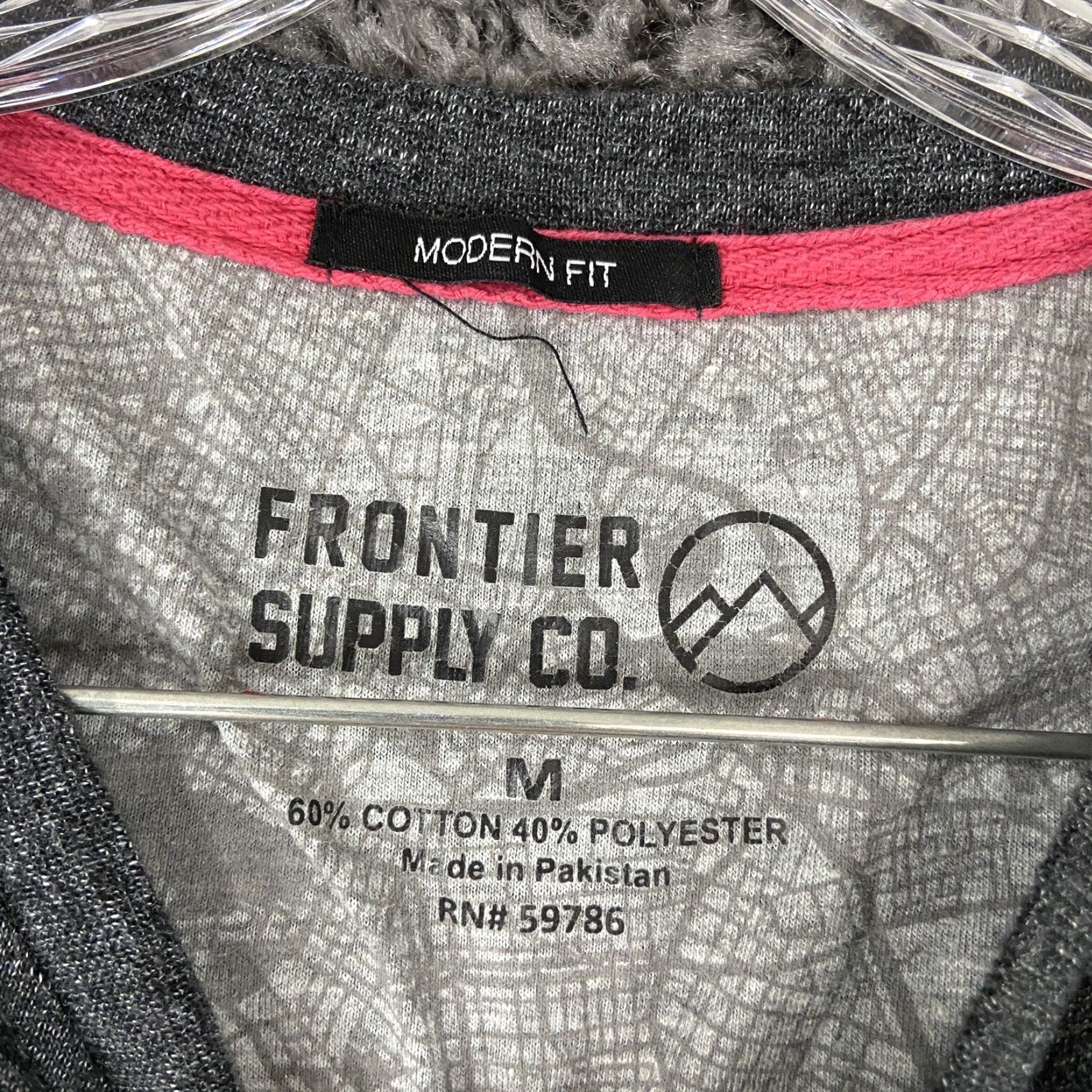 Vintage Frontier Supply Co Modern Fit Gray Long Sleeve Tshirt Men’s M Size US M / EU 48-50 / 2 - 6 Thumbnail