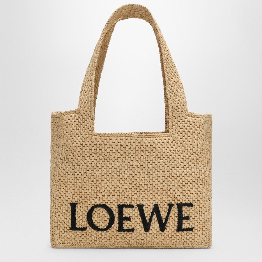 Loewe o1d2blof0824 Size: OS / Font Large Raffia Bag in Beige Size ONE SIZE - 1 Thumbnail
