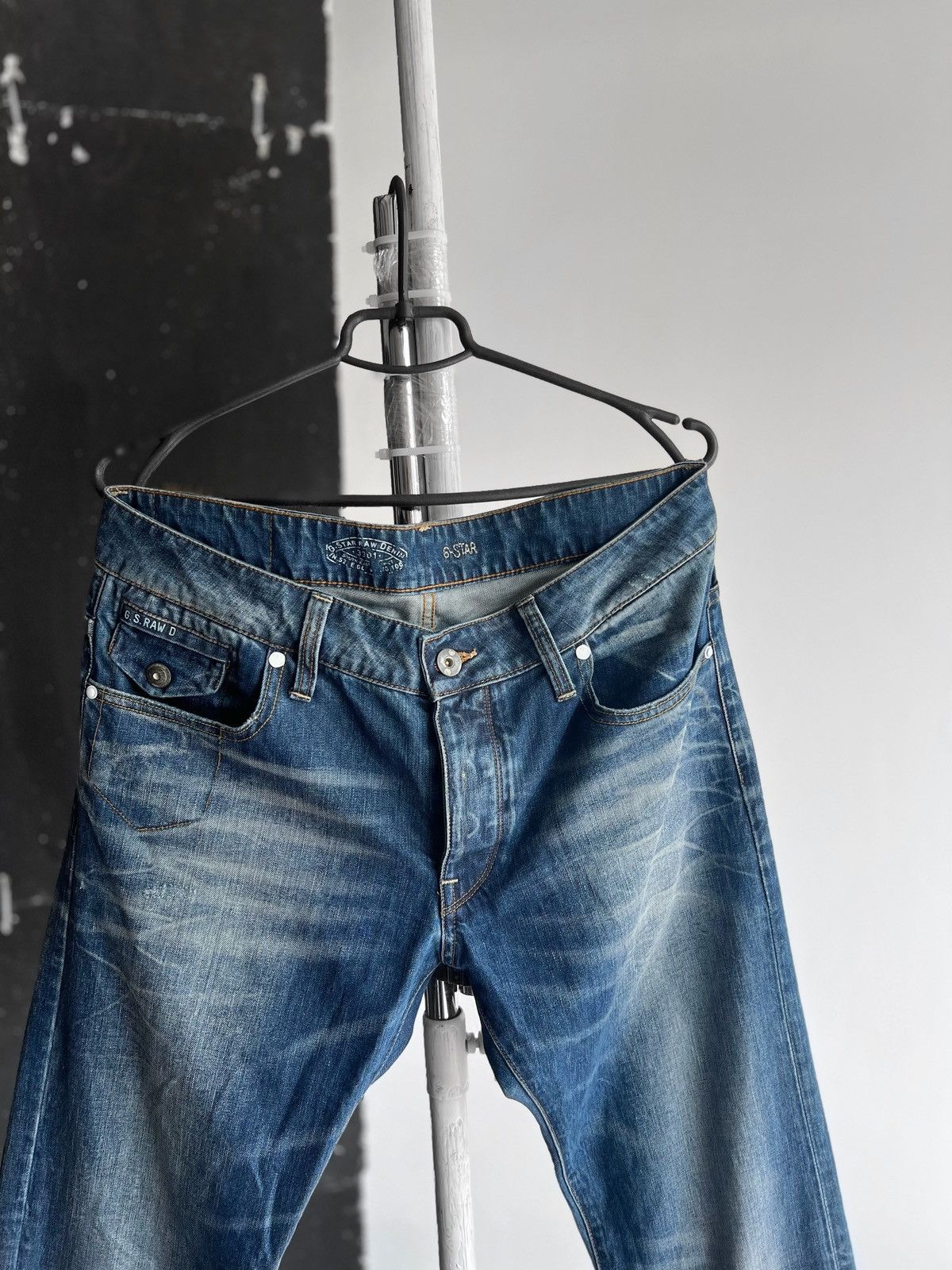 G-Star G-Star Raw Mens Morris Low Straight Blue Jeans Size US 34 / EU 50 - 2 Thumbnail