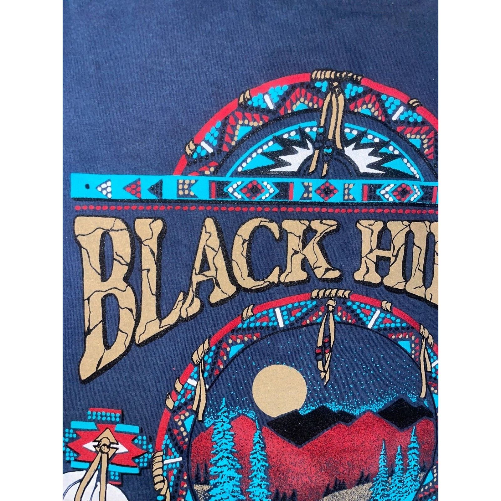 Jerzees Vintage Black Hills Shirt SD Native American Tee VTG 90s M Size US M / EU 48-50 / 2 - 4 Thumbnail