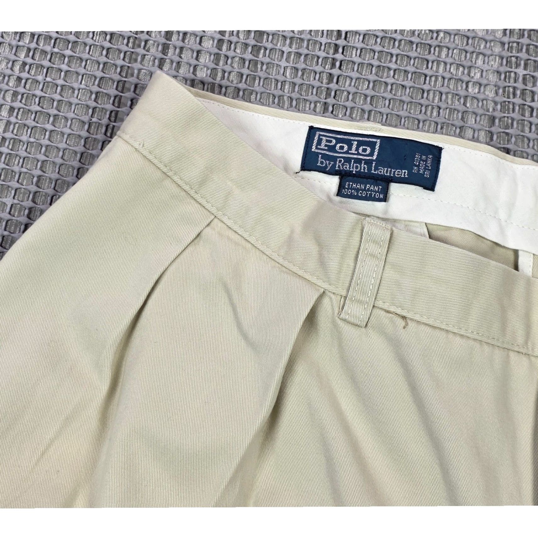 Polo Ralph Lauren VINTAGE Polo Ralph Lauren Khaki Beige Cotton Pleated Chino Pants 38x30 Men 90s N/A? Size US M / EU 48-50 / 2 - 4 Thumbnail