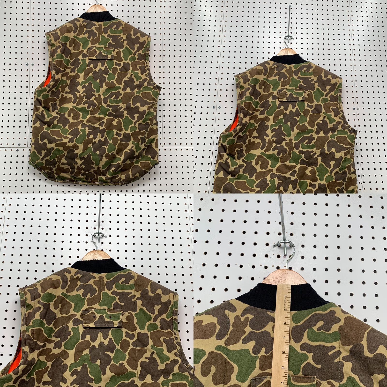 Hunter VINTAGE Spruce Creek Sportswear Hunting Camo Vest Orange Reversible Large 23x30 Hunter Mens Vest Size US L / EU 52-54 / 3 - 9 Thumbnail