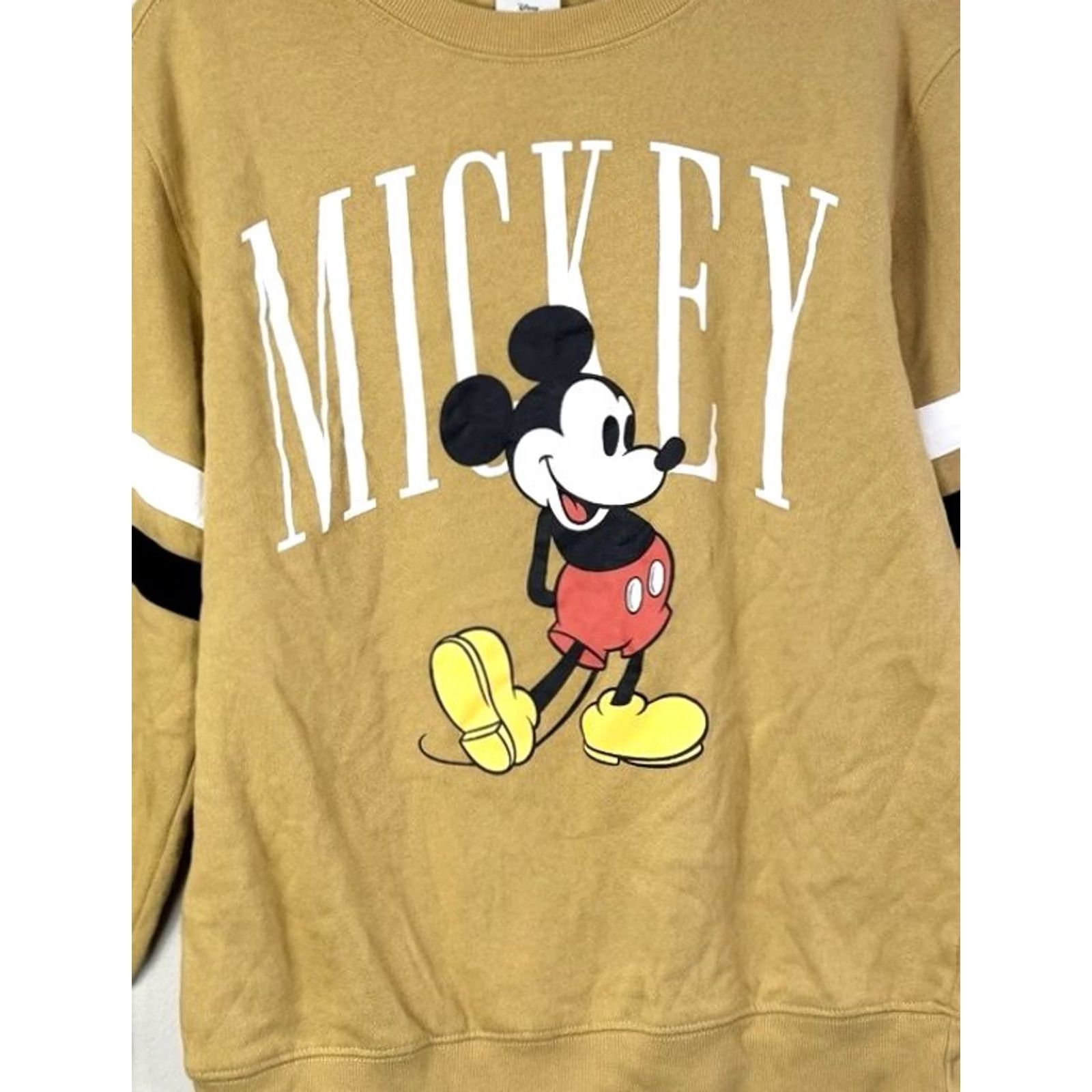 Disney Disney Mickey Mouse Women's Medium Pullover Sweatshirt Yellow Long Sleeve Size M / US 6-8 / IT 42-44 - 2 Thumbnail