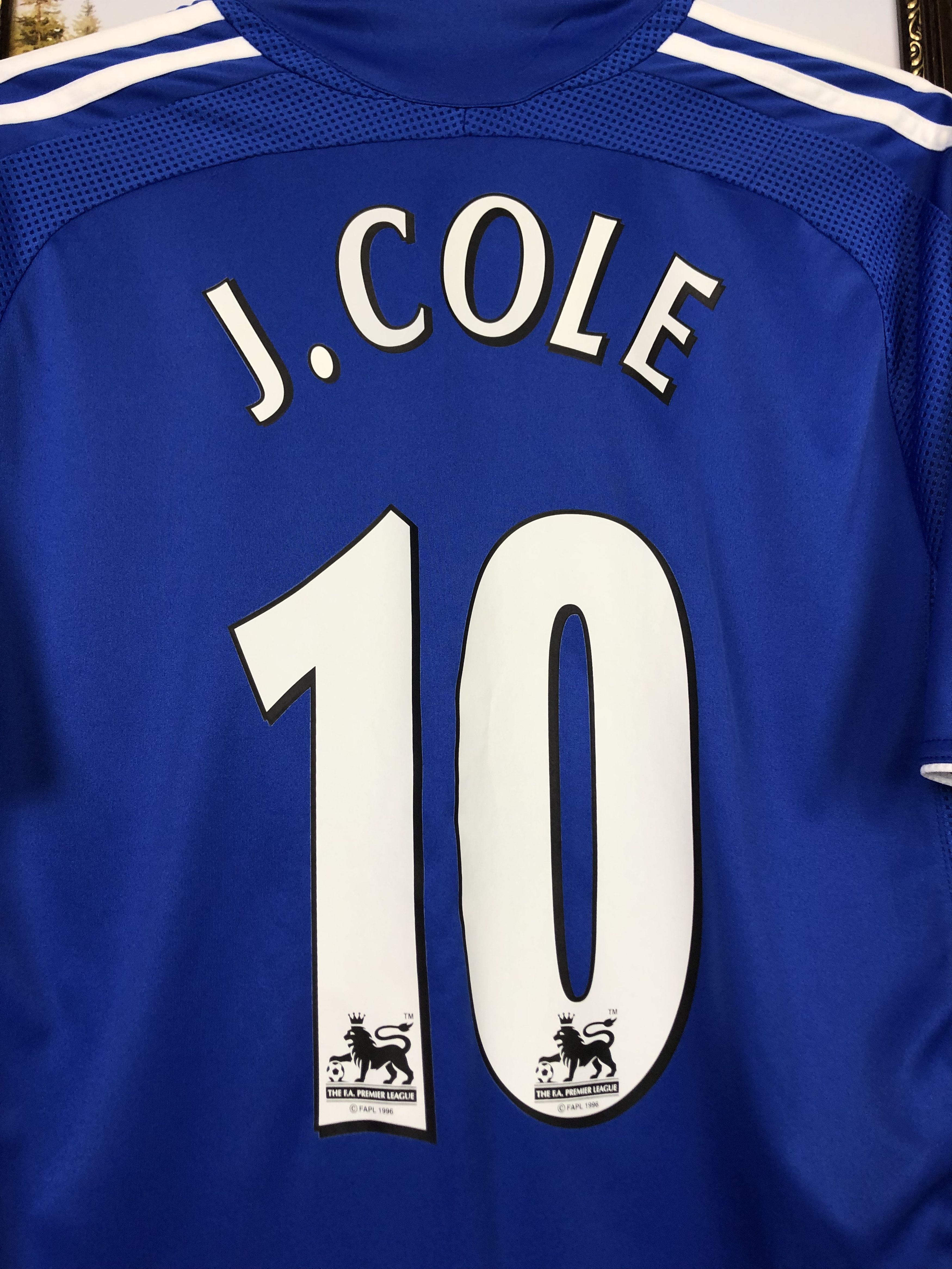 Adidas Chelsea football shirt 2006 Soccer Adidas #10 J. Cole Tee Size US S / EU 44-46 / 1 - 2 Thumbnail