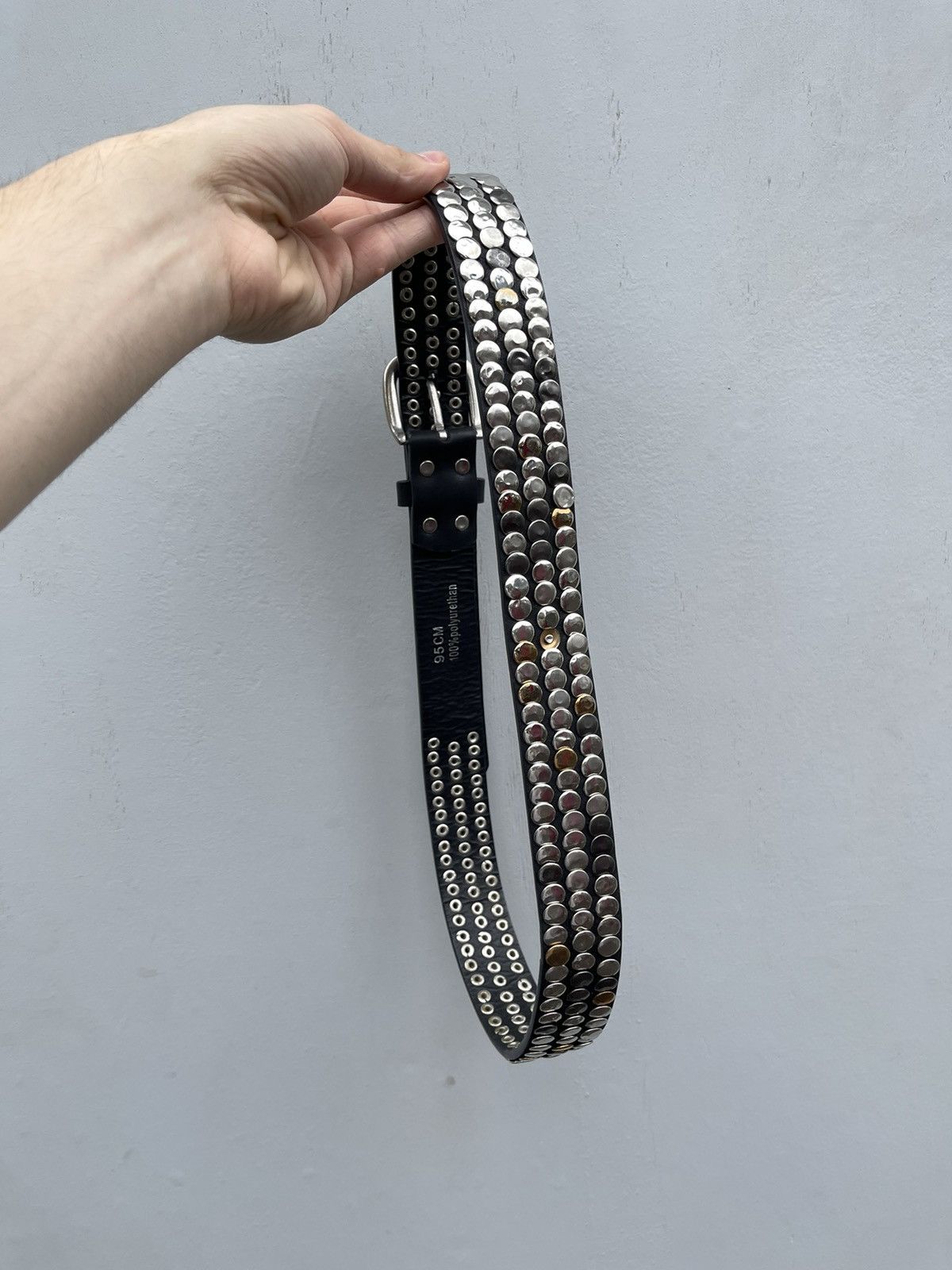 Japanese Brand Y2k Fish Scale Rhinestones Punk Grunge BB Simon Style Belt Size ONE SIZE - 4 Thumbnail