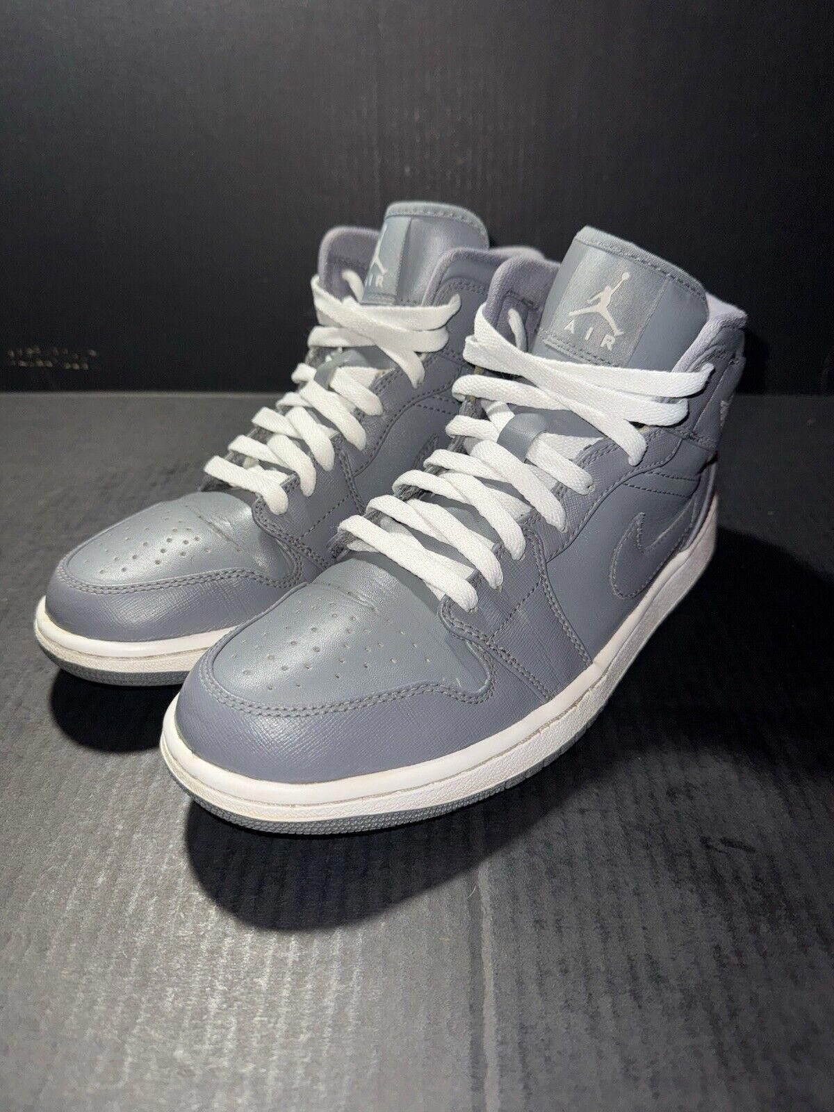 Jordan Brand Nike Air Jordan 1 Mid Cool Grey White - 554724-003 - Sz 9.5 Size US 9.5 / EU 42-43 - 4 Thumbnail