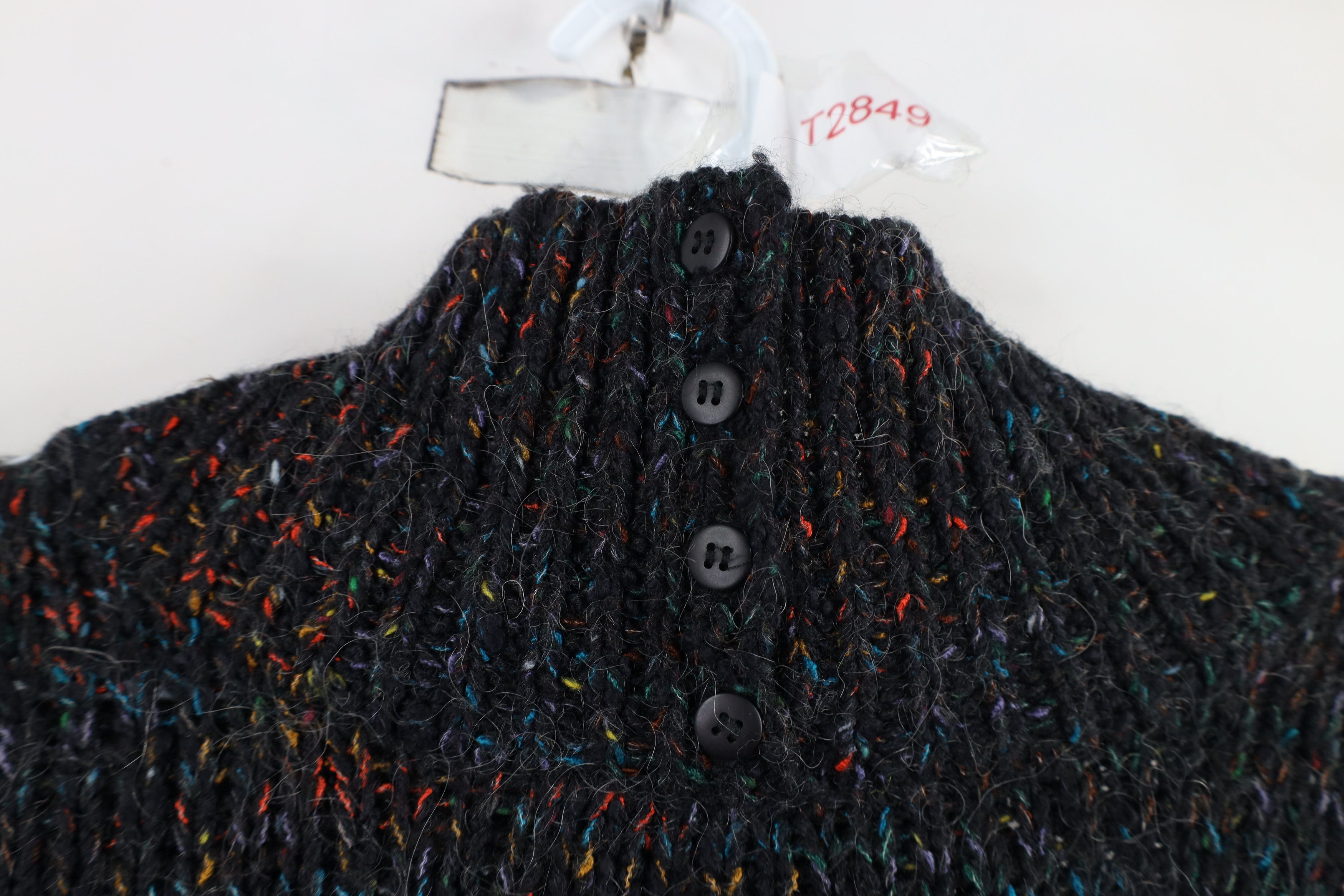 Vintage Vintage 90s Streetwear Knit Rainbow Fleck Collared Sweater Size L / US 10 / IT 46 - 6 Thumbnail
