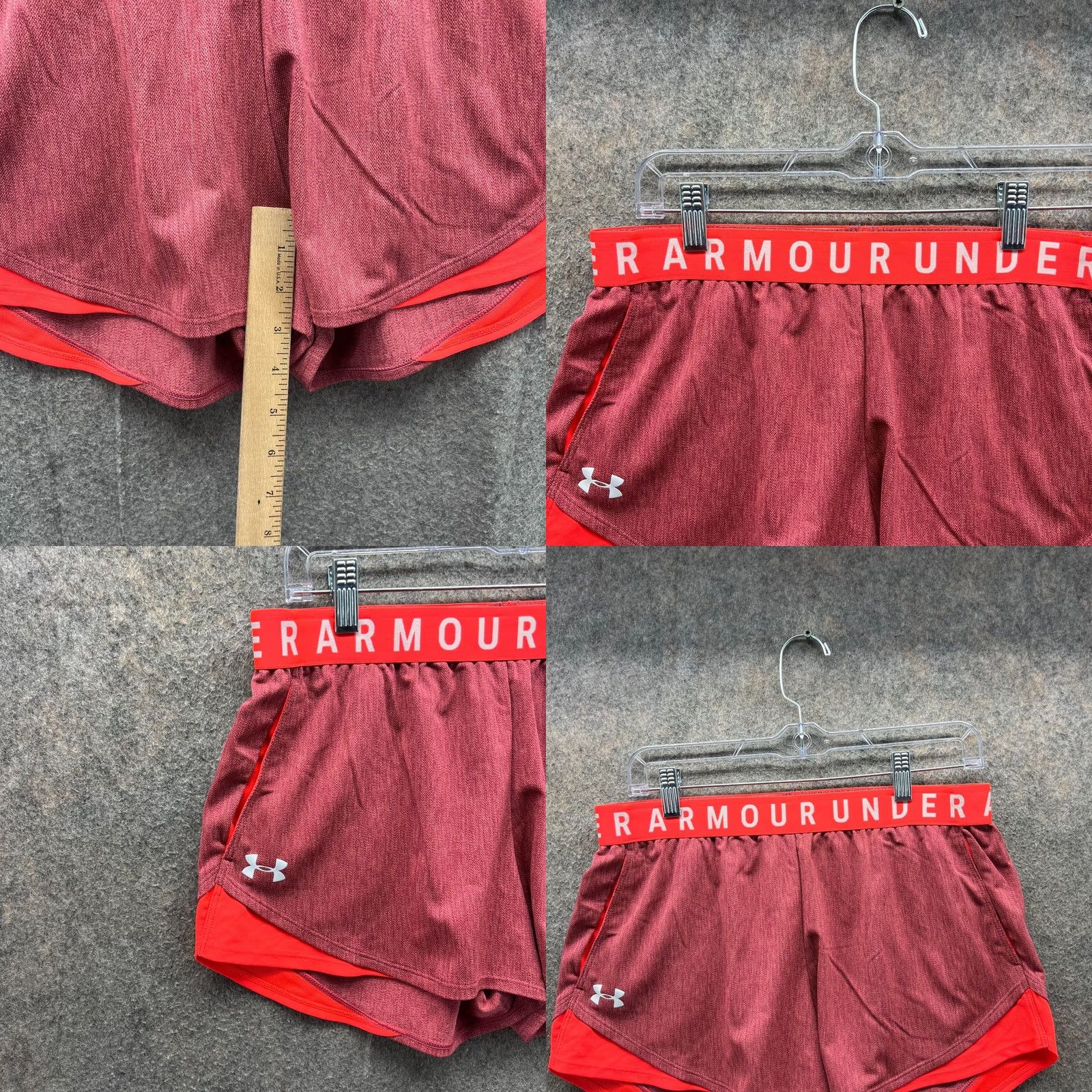 Under Armour VINTAGE Under Armour Shorts Womens M Red UA Play Up 3.0 Twist Athletic Running Size 30" / US 8 / IT 44 - 8 Thumbnail