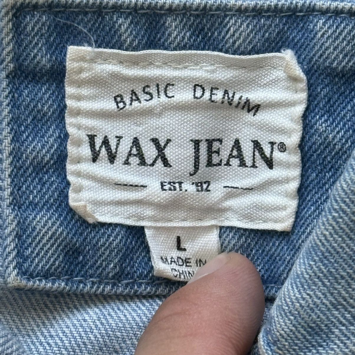 Other Wax Jean Blue Distressed Denim Jacket – Size L – 100% Cotton Size L / US 10 / IT 46 - 5 Thumbnail