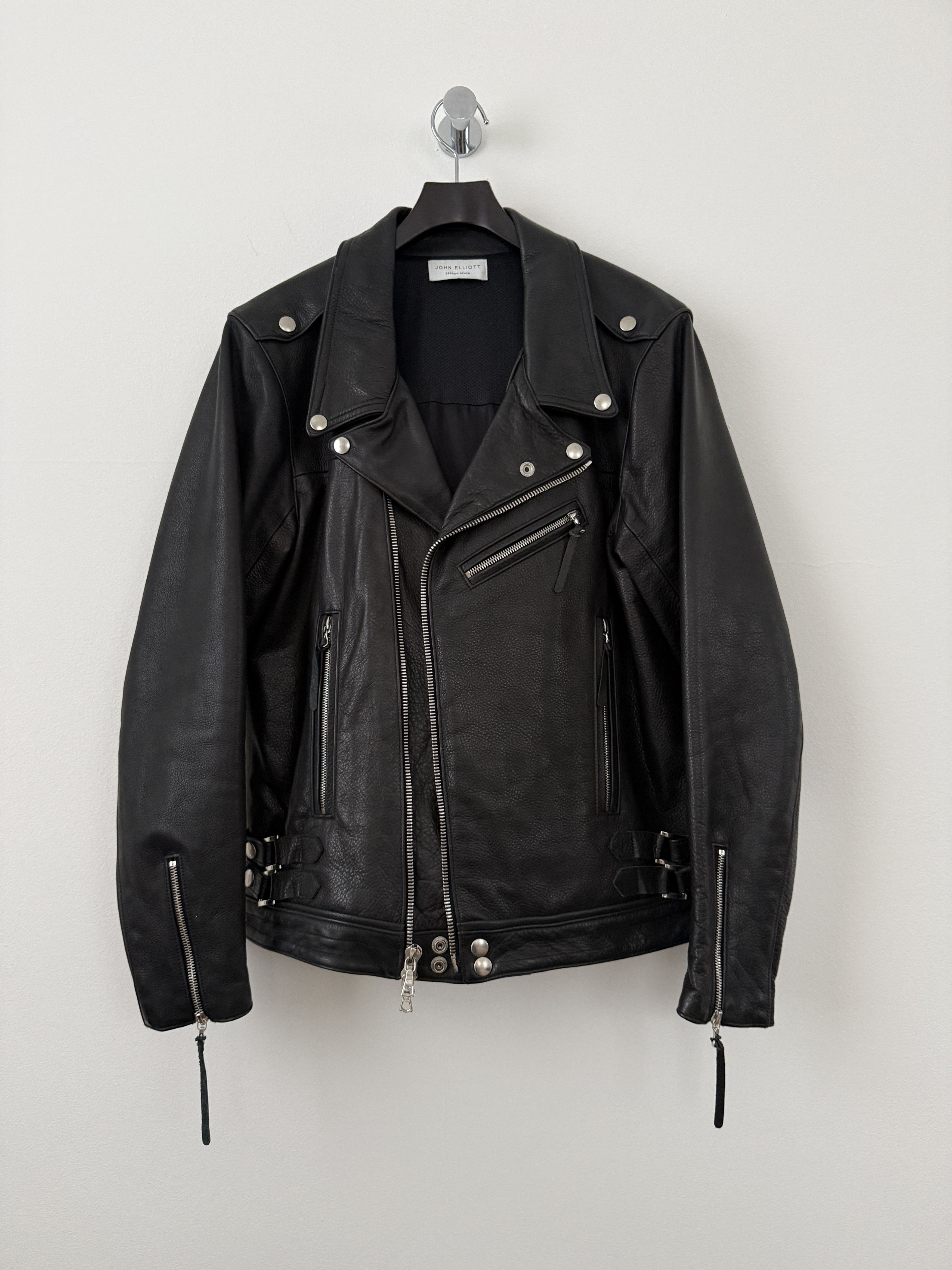 John Elliott Leather Moto Jacket Size US L / EU 52-54 / 3 - 2 Thumbnail